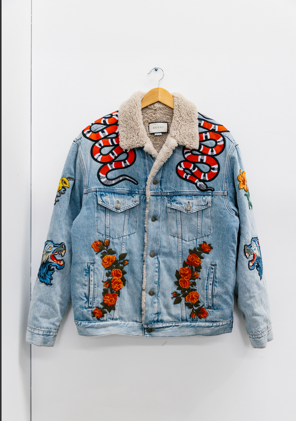 Gucci Denim Jacket with Patches Special Order Size 50