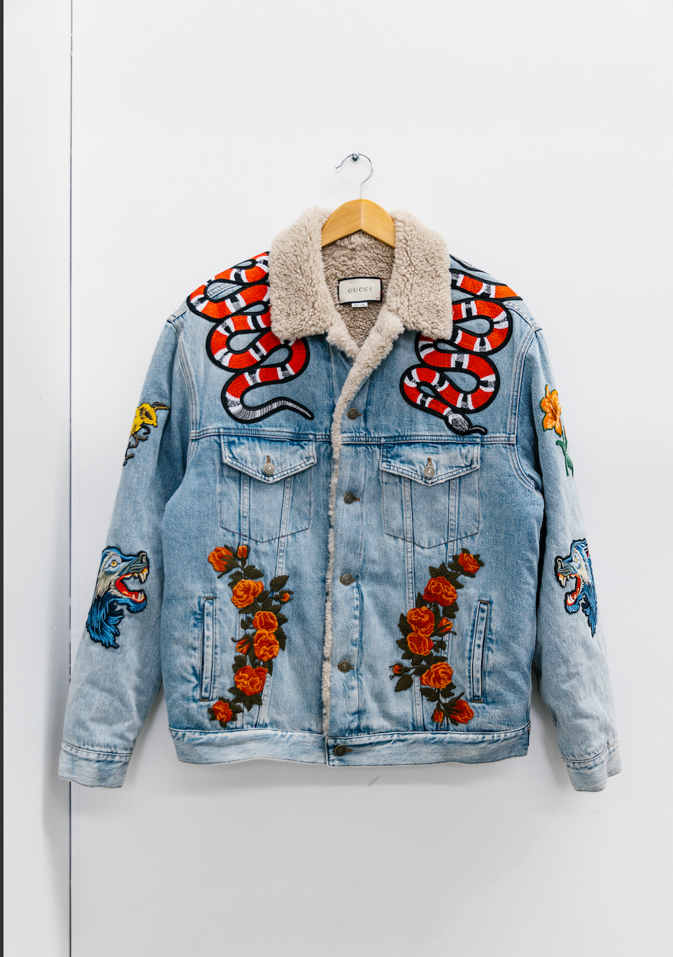 Gucci Denim Jacket with Patches Special Order (Size 50)