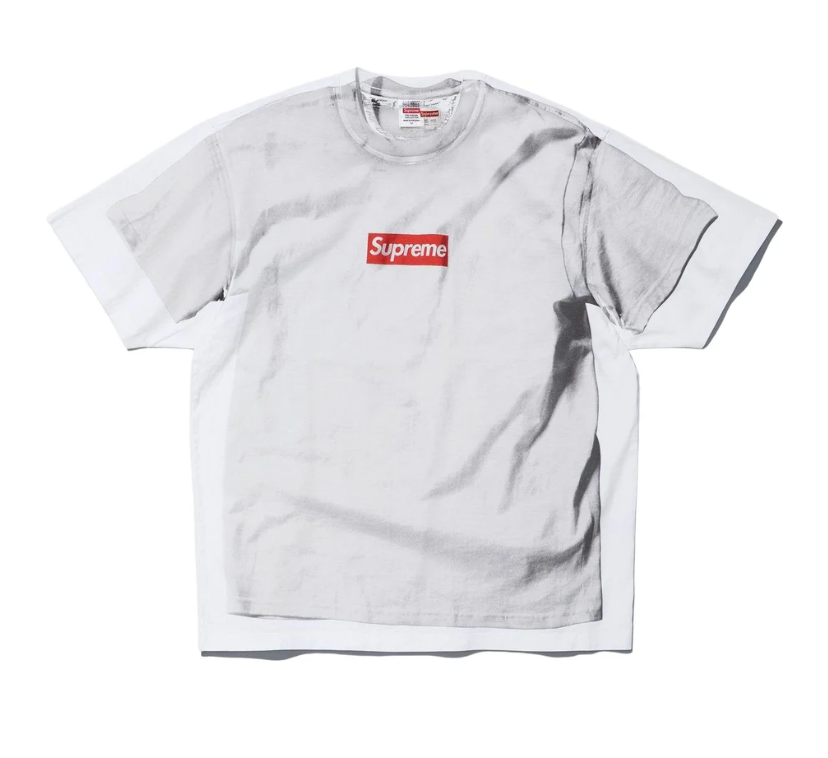 Supreme x MM6 Maison Margiela Box Logo Tee White