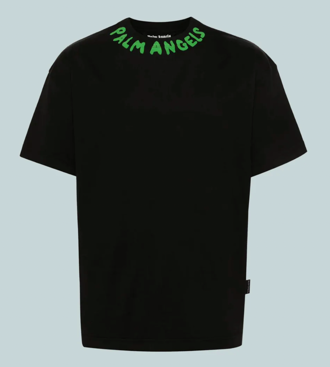 Palm Angels Green Seasonal Logo Tee Black