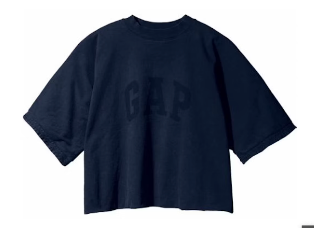 Yeezy Gap Engineered by Balenciaga Cropped Dove No Seam Blue T Shirt