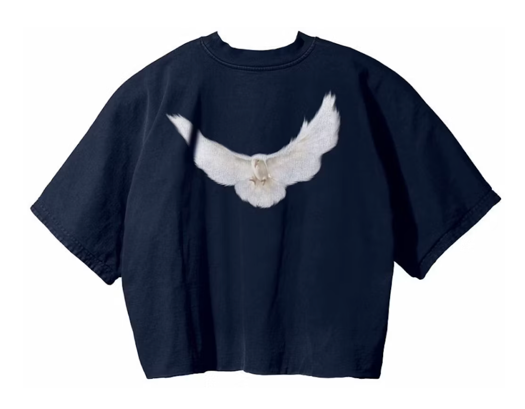 Yeezy Gap Engineered by Balenciaga Cropped Dove No Seam Blue T Shirt