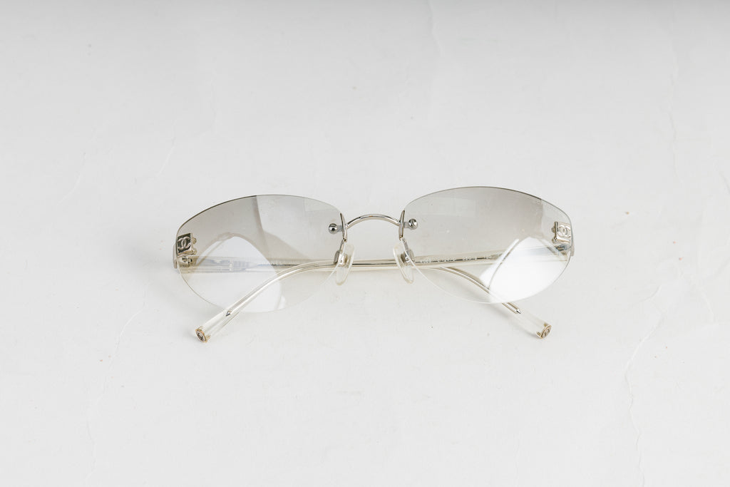 Chanel Vintage Round Clear Glasses