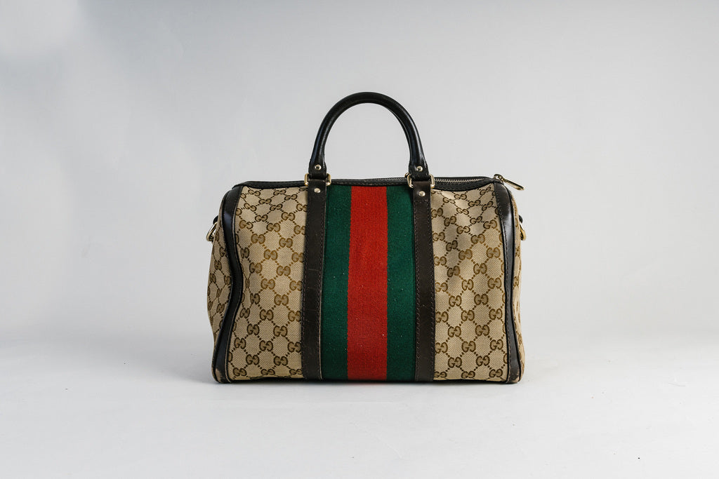 Gucci Web Original GG Boston Bag