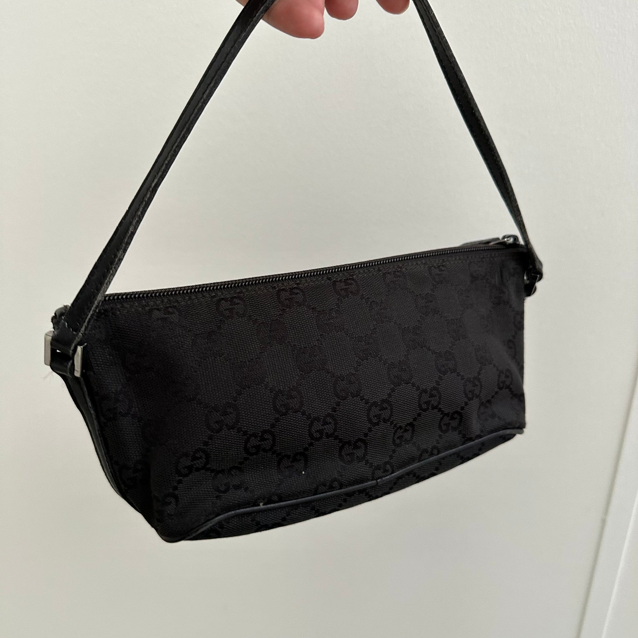 Gucci Boat Pochette Canvas Black
