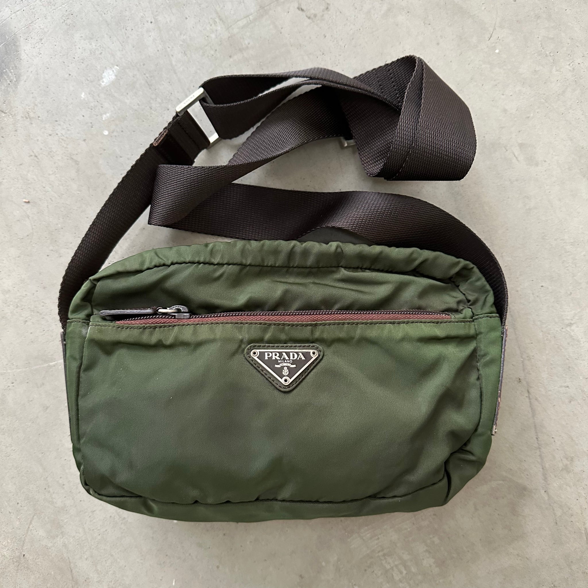 Prada Green Small Messenger Bag
