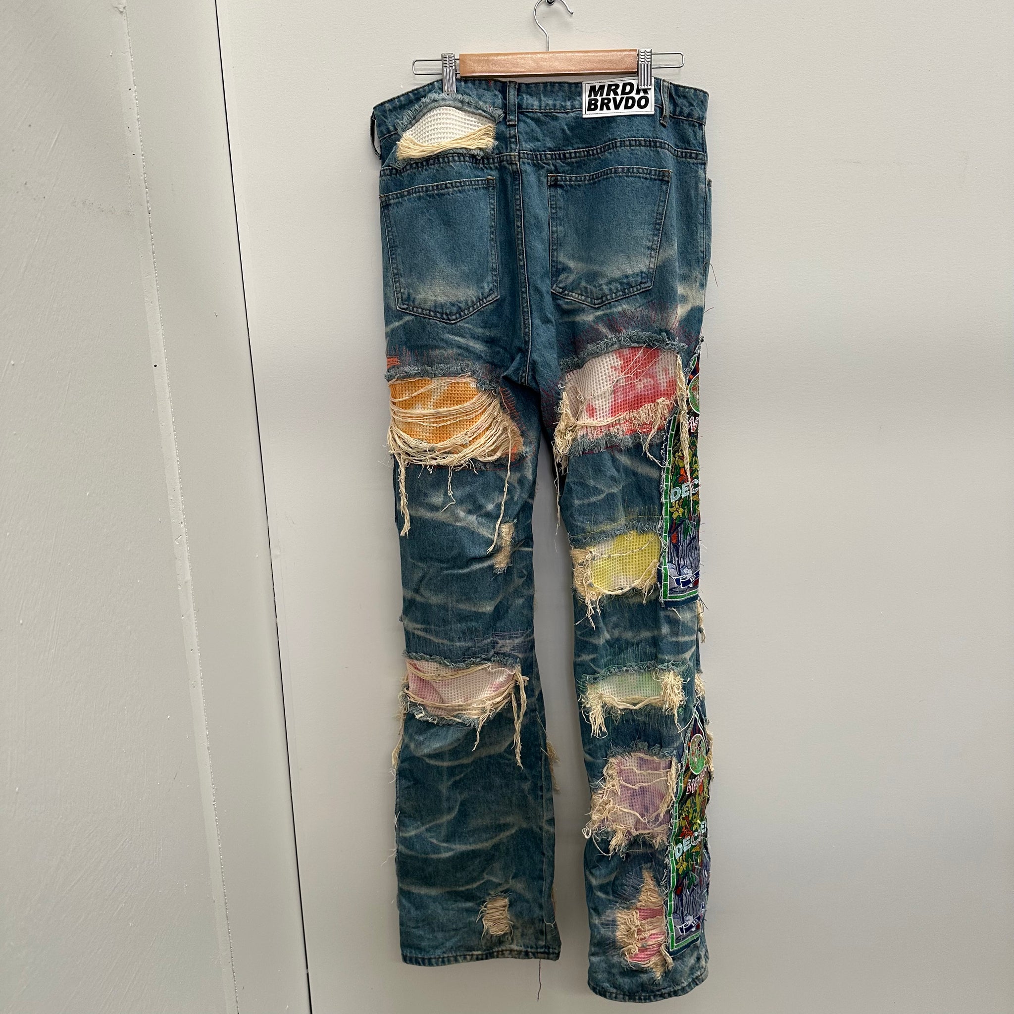 Who Decides War Patchwork Multi Colour Jeans Size 36