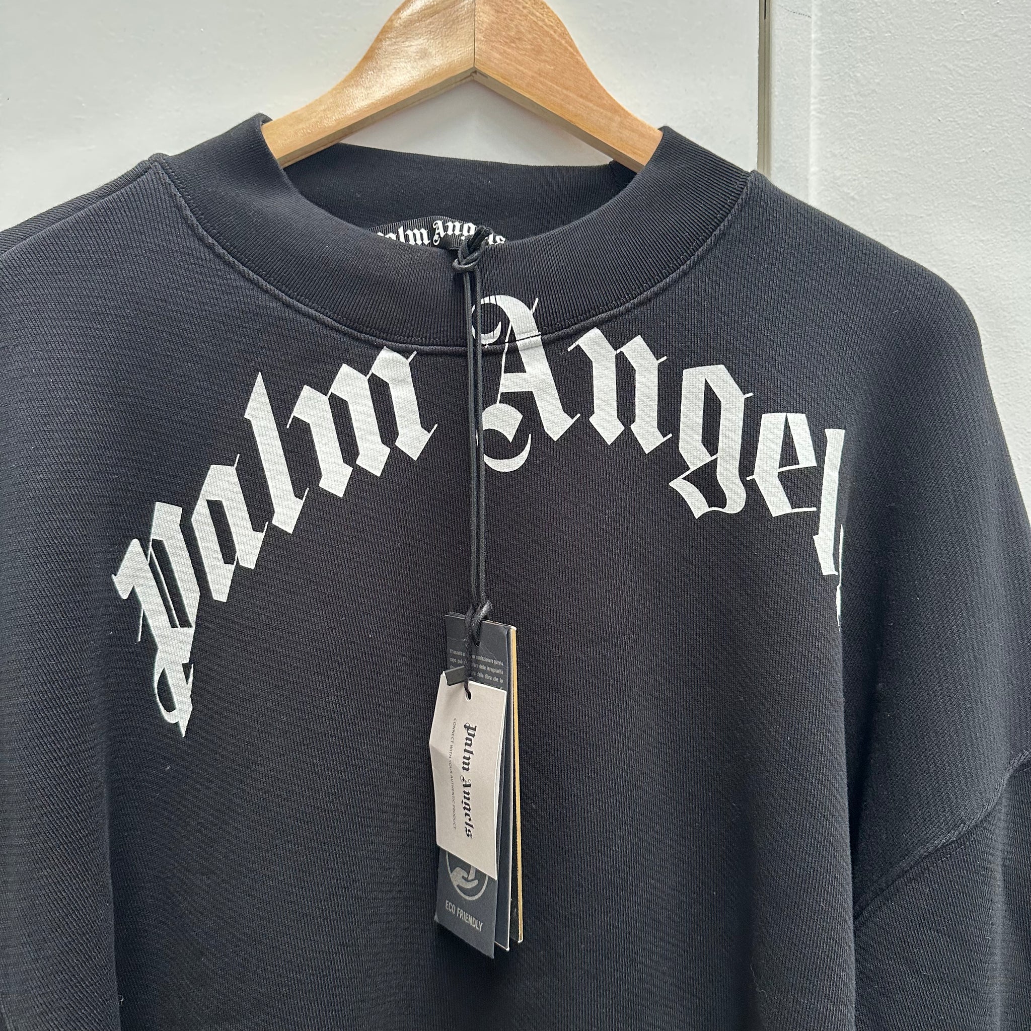 Palm Angels Black Logo Crewneck Sweatshirt