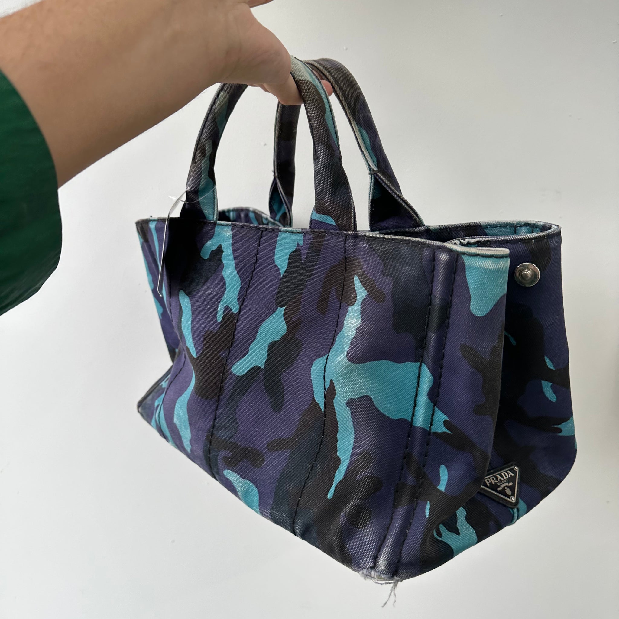 Prada Canapa Large Tote Bag Camo