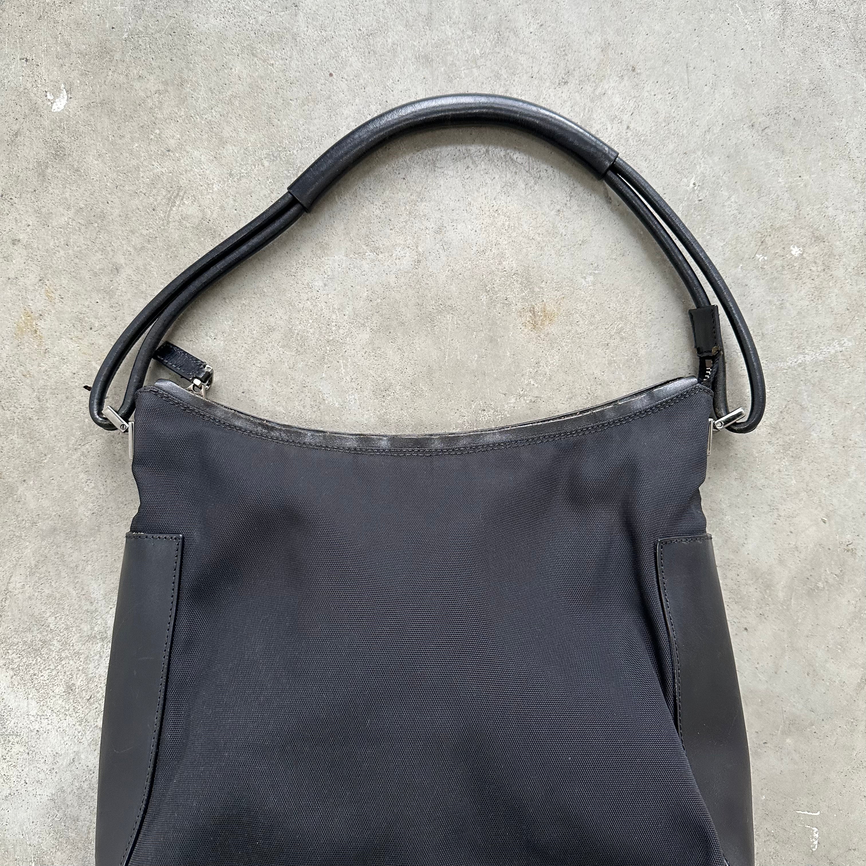 Gucci Black Shoulder Bag Nylon and Leather