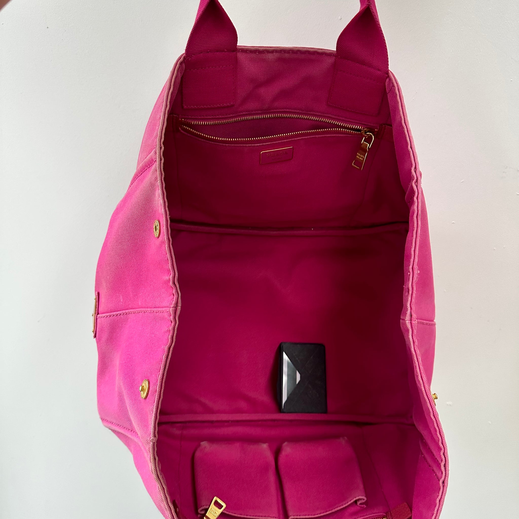 Prada Canapa Large Tote Bag Pink