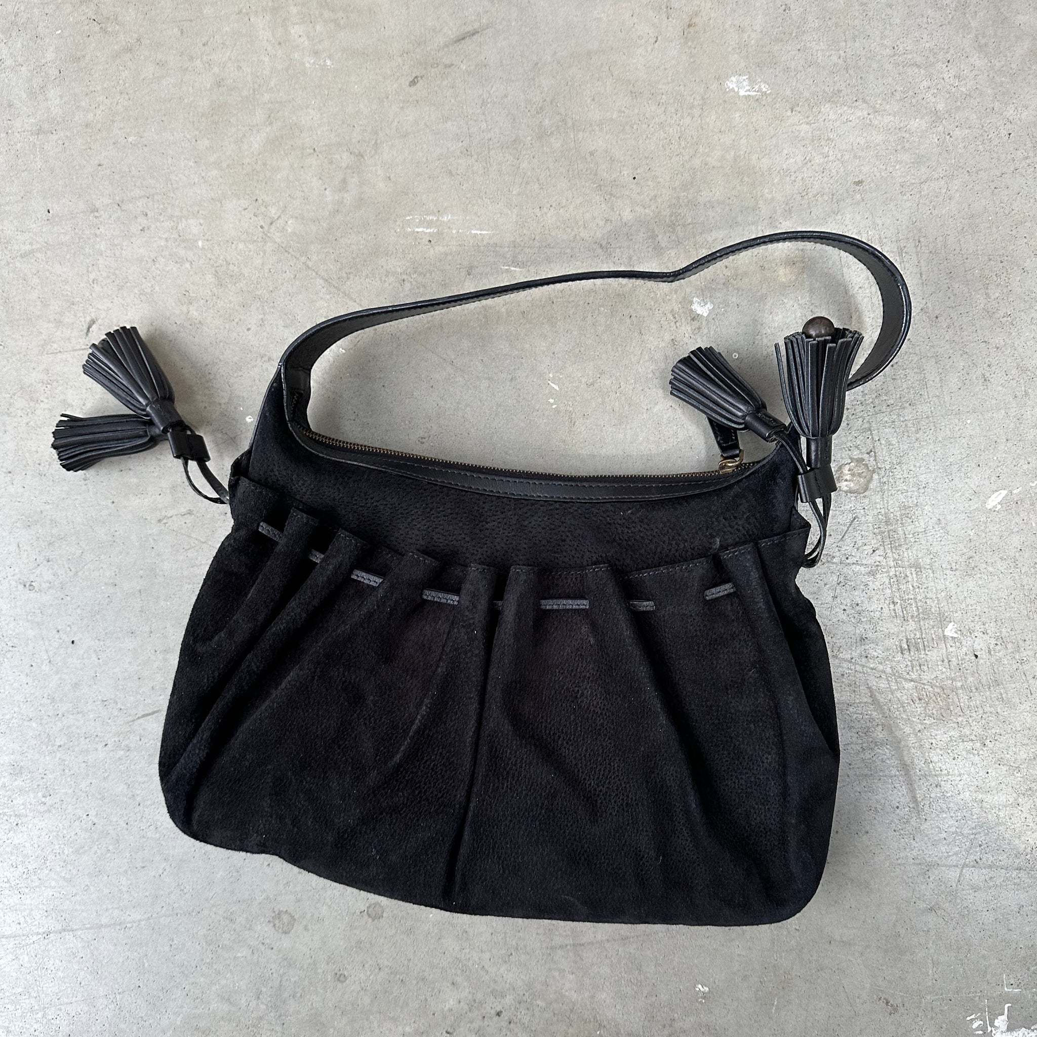 Givenchy Shoulder Bag Black Suede Leather