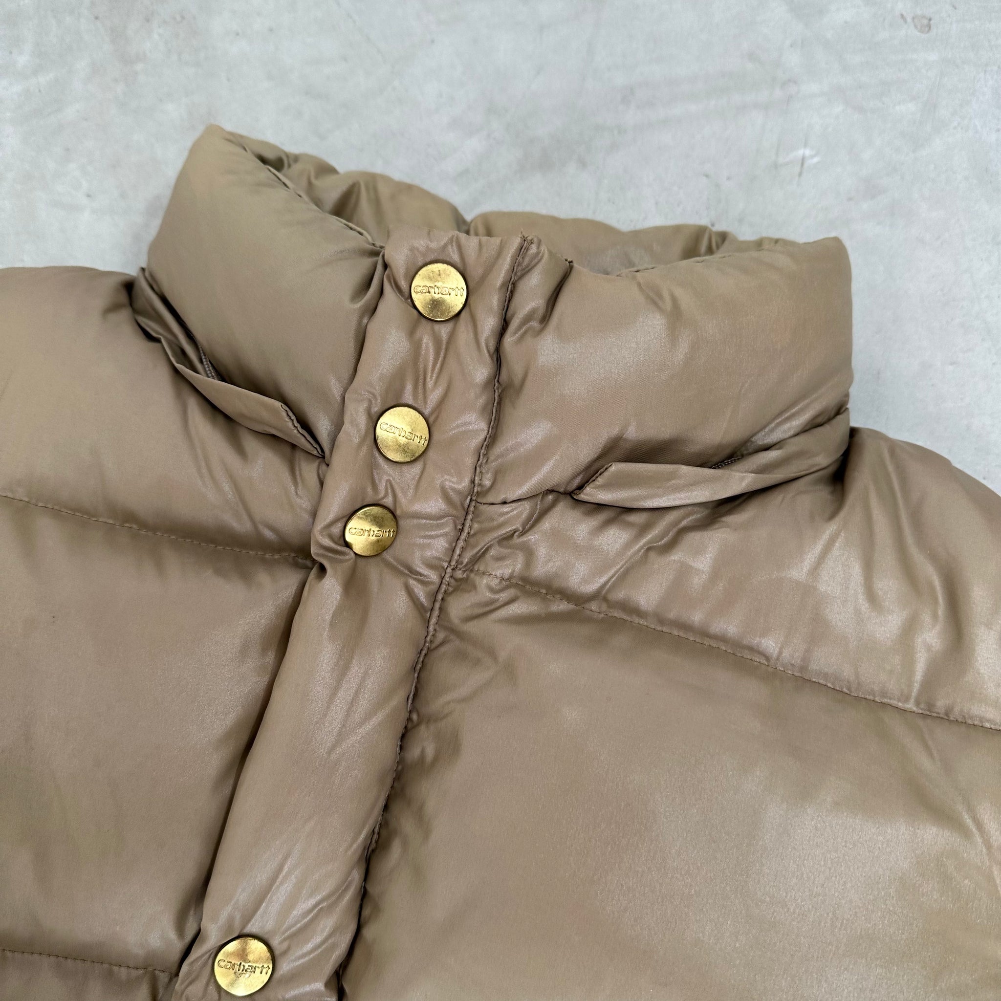 Carhartt Side Logo Brown Puffer Jacket Size M