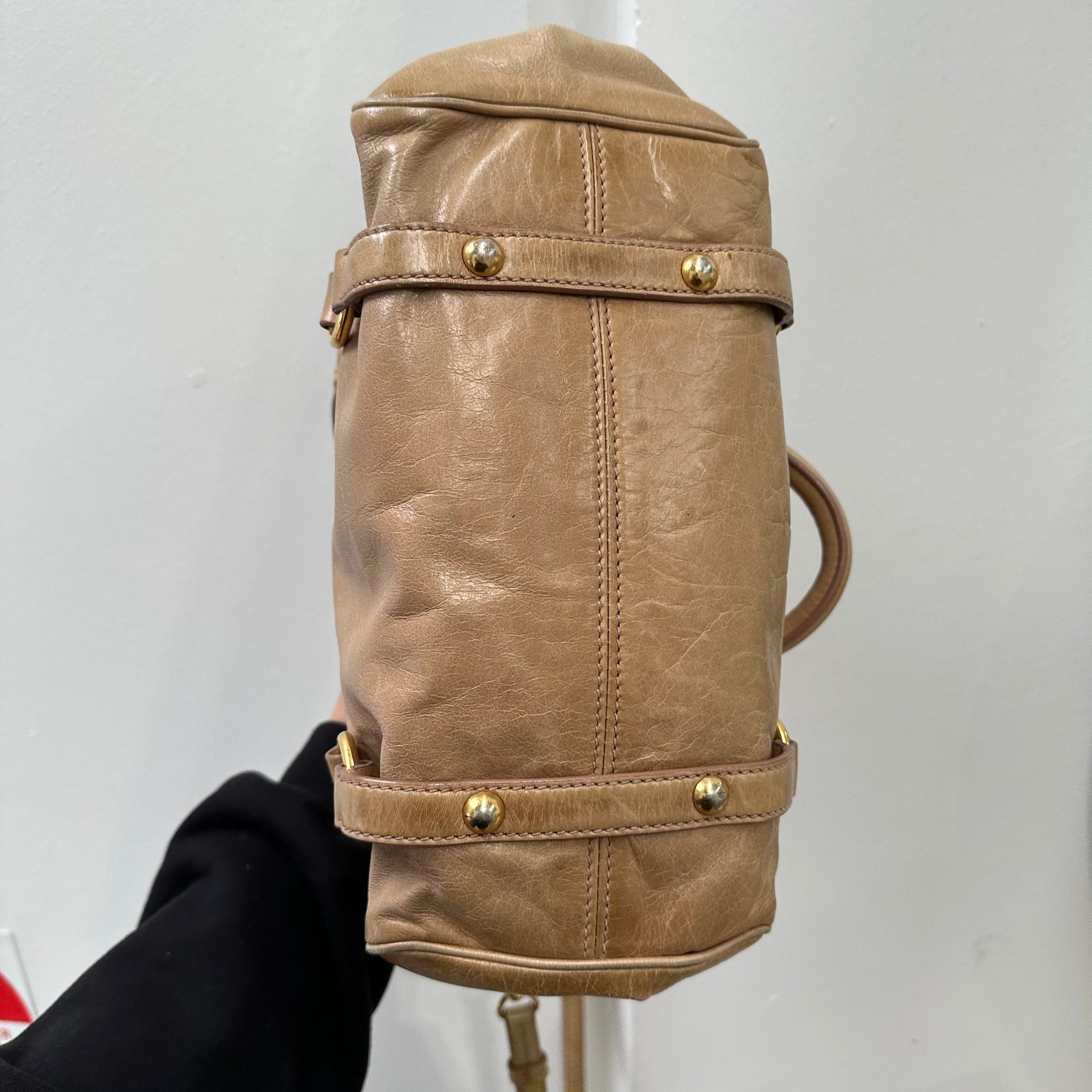 Miu Miu Beige Leather Hand Bag