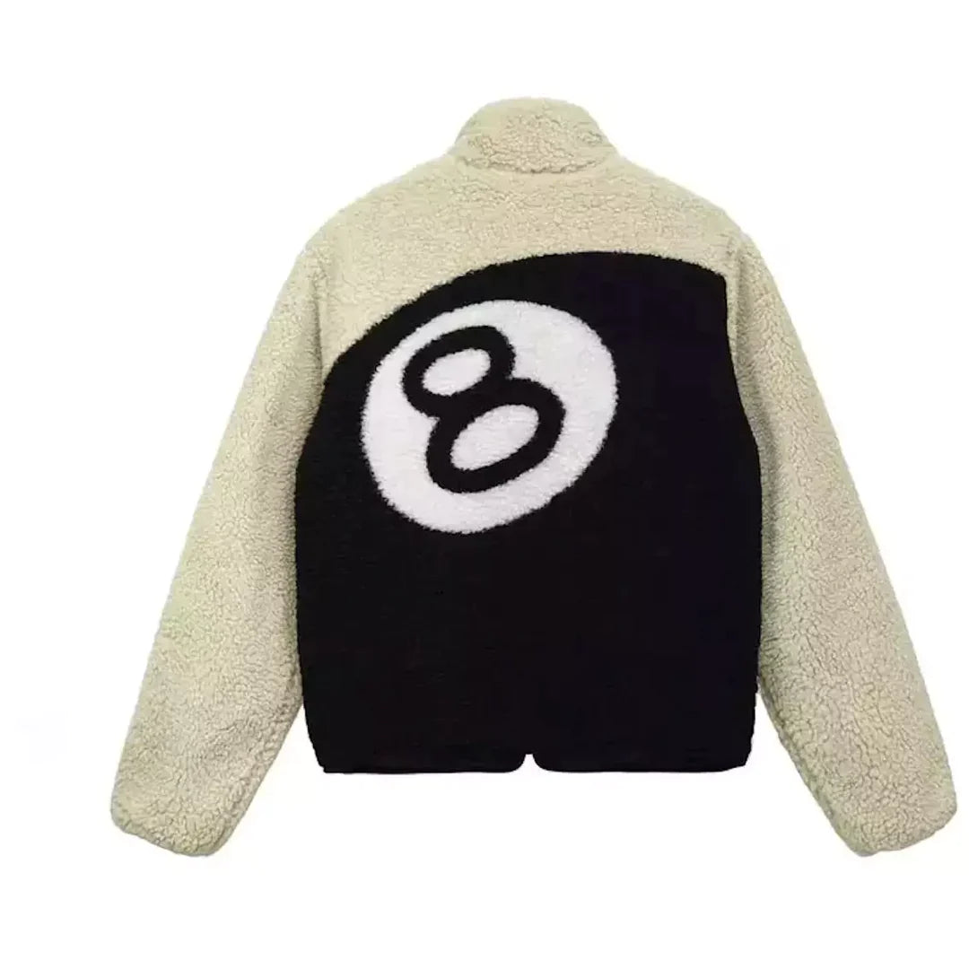 Stussy 8 Ball Sherpa Reversible Jacket (Natural)