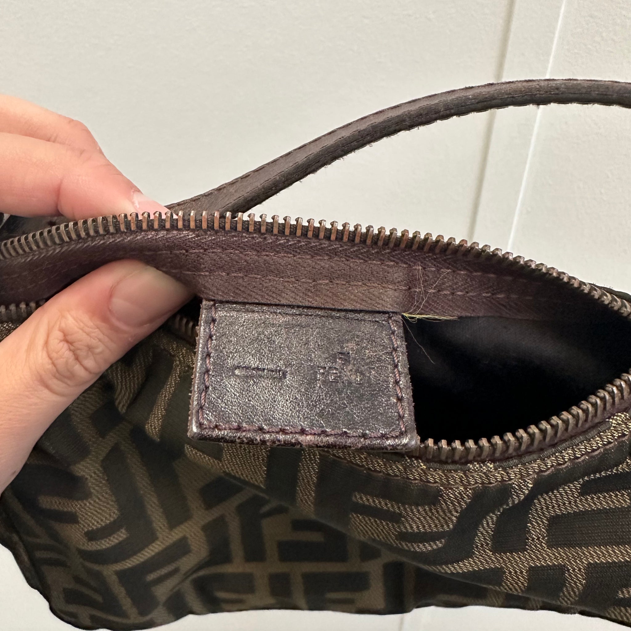 Fendi Mini Pochette Shoulder Bag Canvas