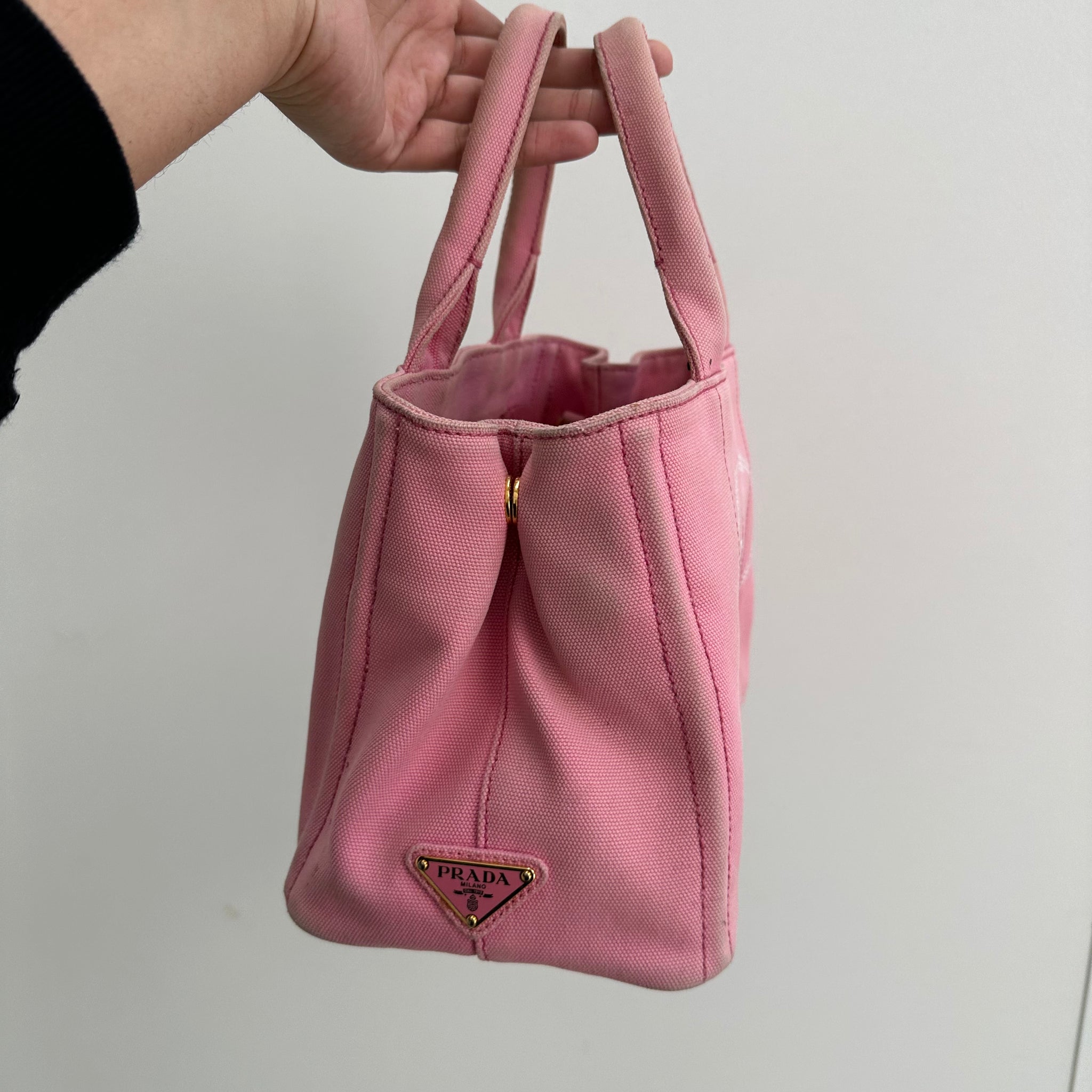 Prada Canapa Mini Tote Bag Pink