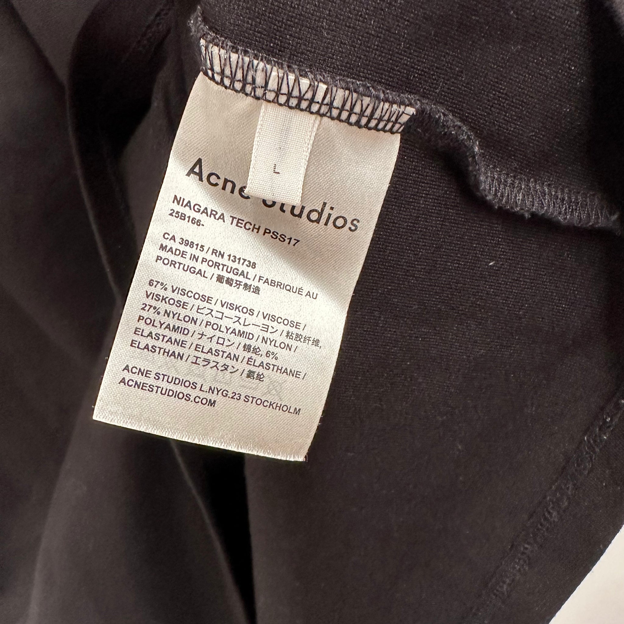 Acne Studios Heavyweight Tee Black (Large)