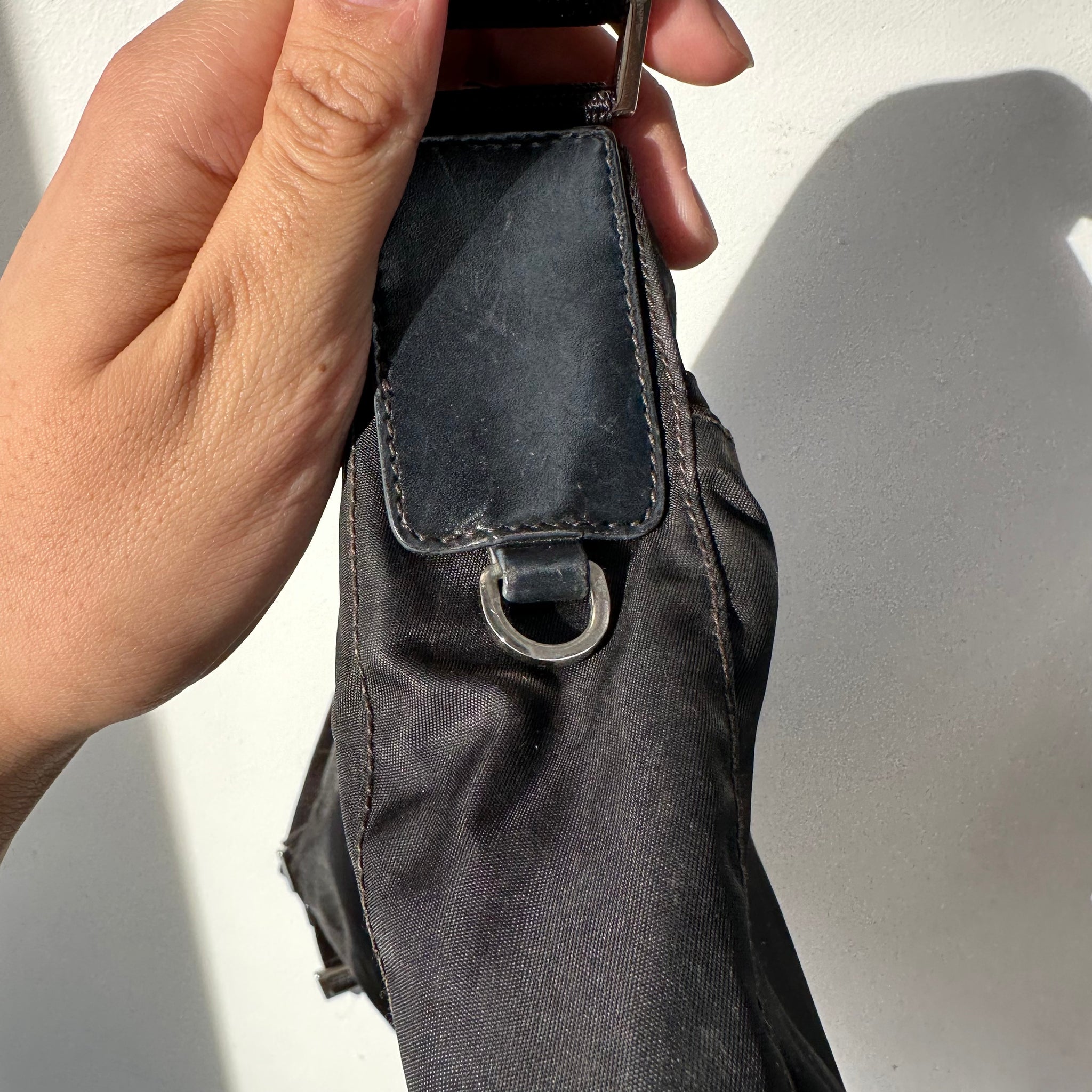 Prada Messenger Crossbody Bag Nylon Black