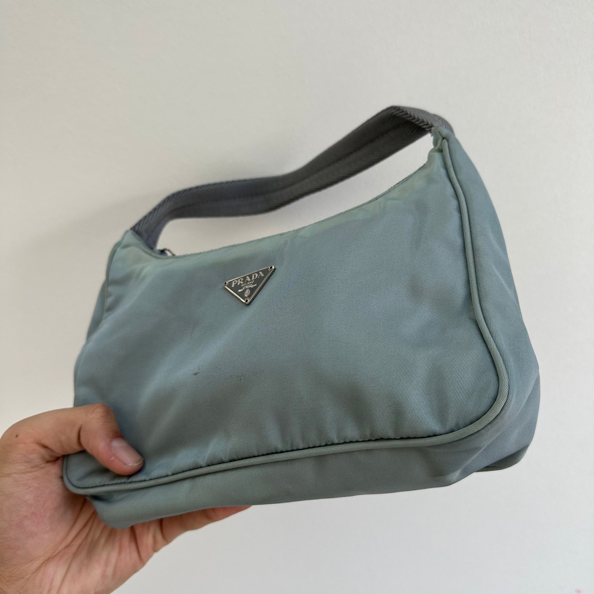 Prada Hobo Shoulder Bag Blue