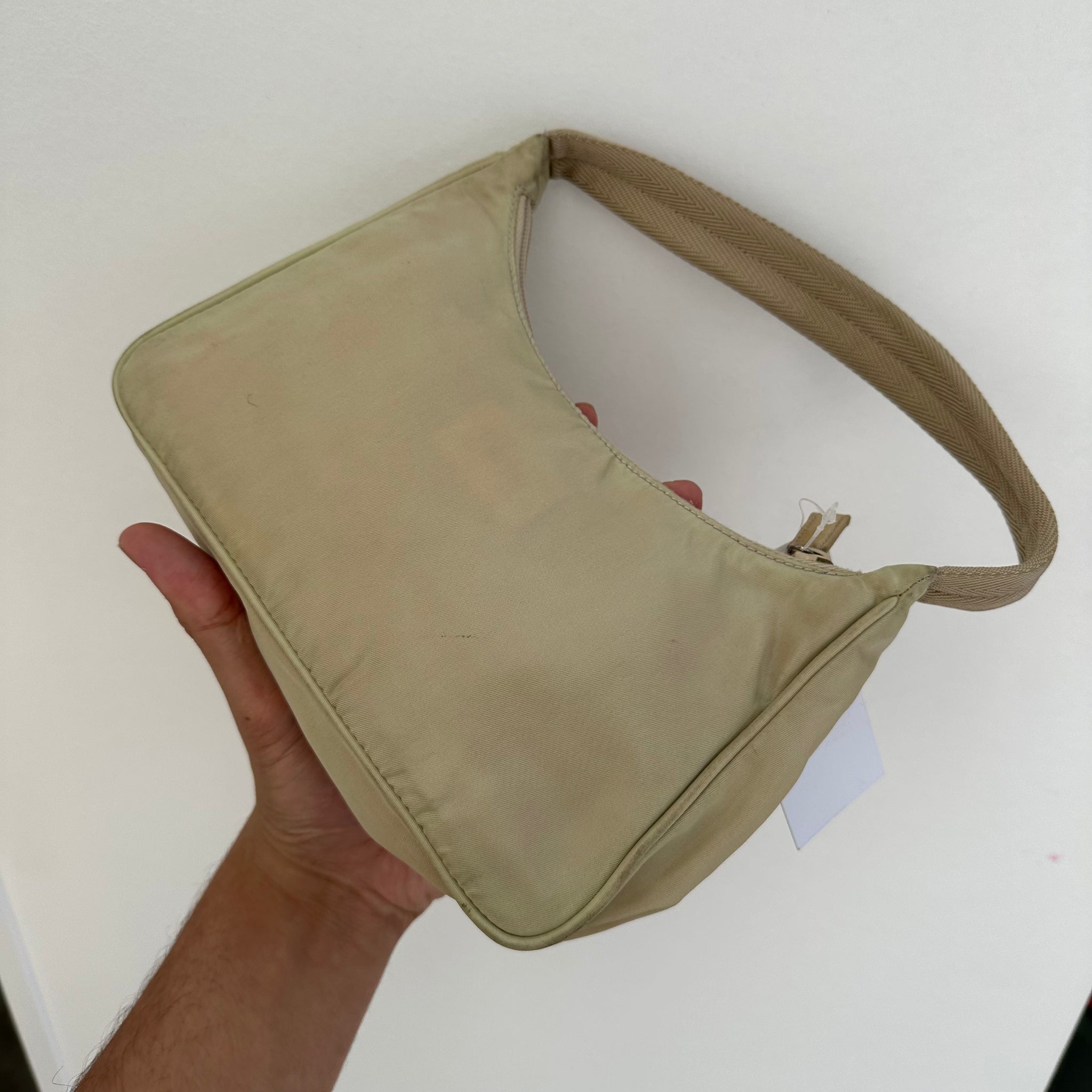 Prada Hobo Shoulder Bag Cream