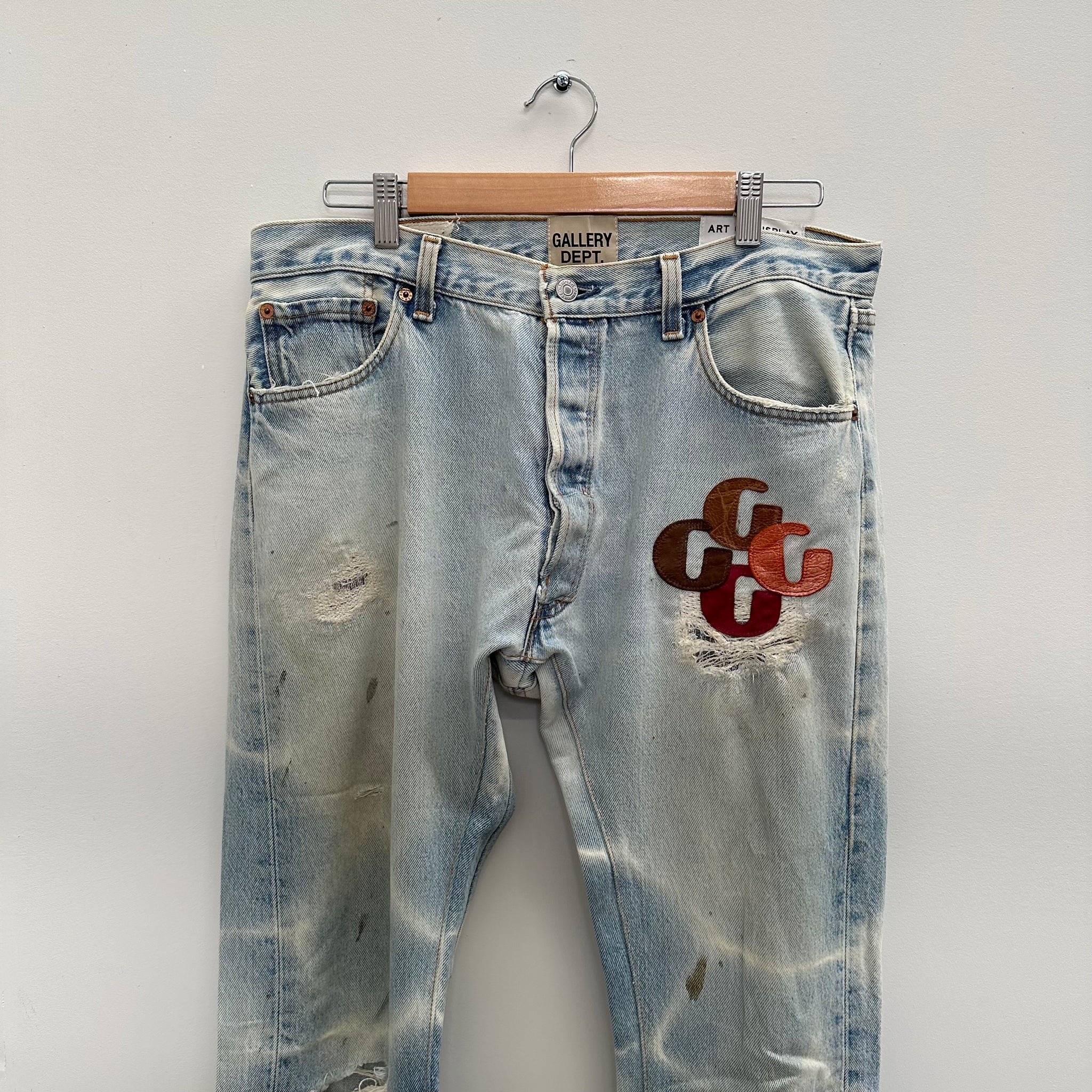 Gallery Dept. Multi Colour G Patch Flare Jeans Size 31