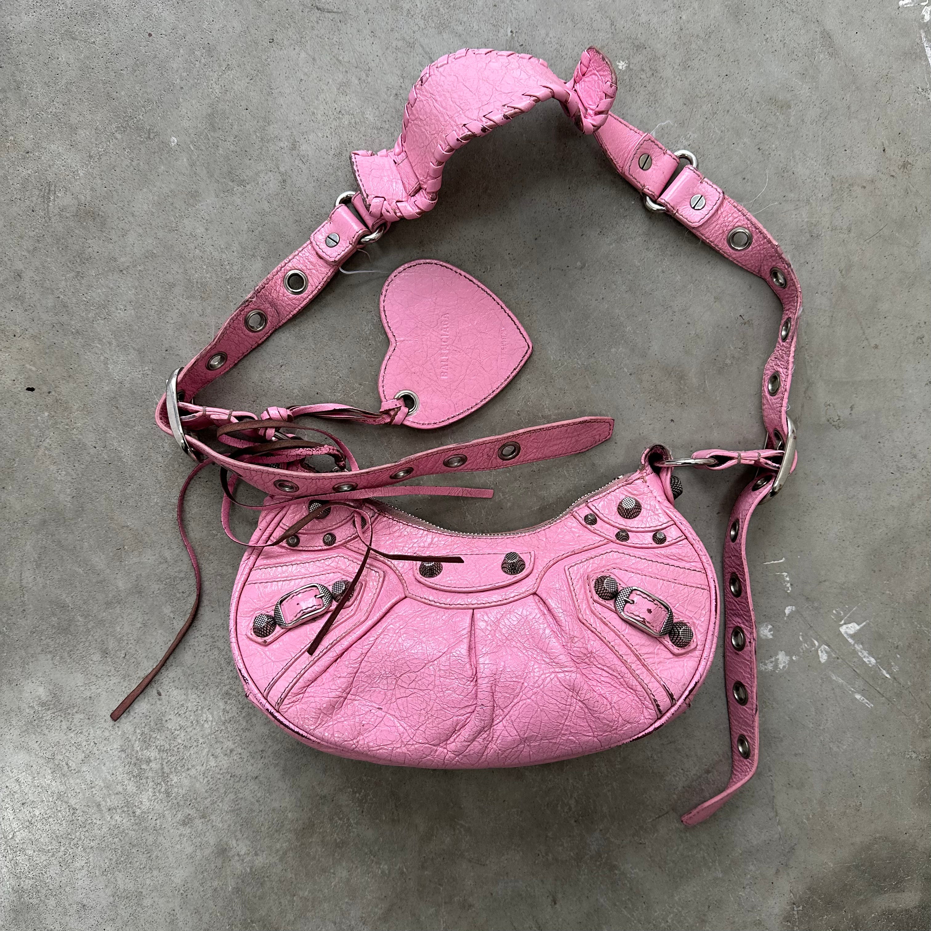 Balenciaga Le Cagole Shoulder Bag Pink XS