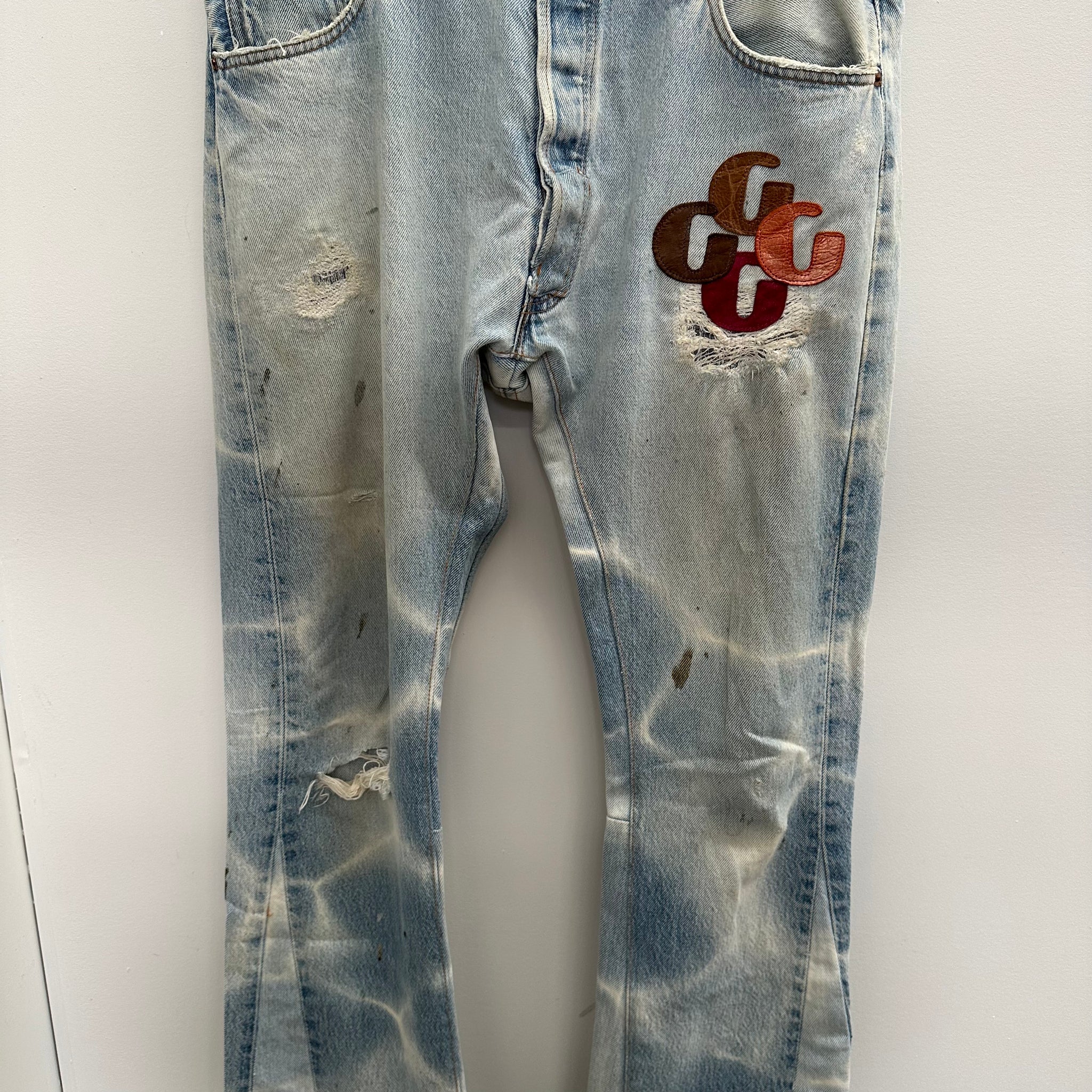 Gallery Dept. Multi Colour G Patch Flare Jeans Size 31