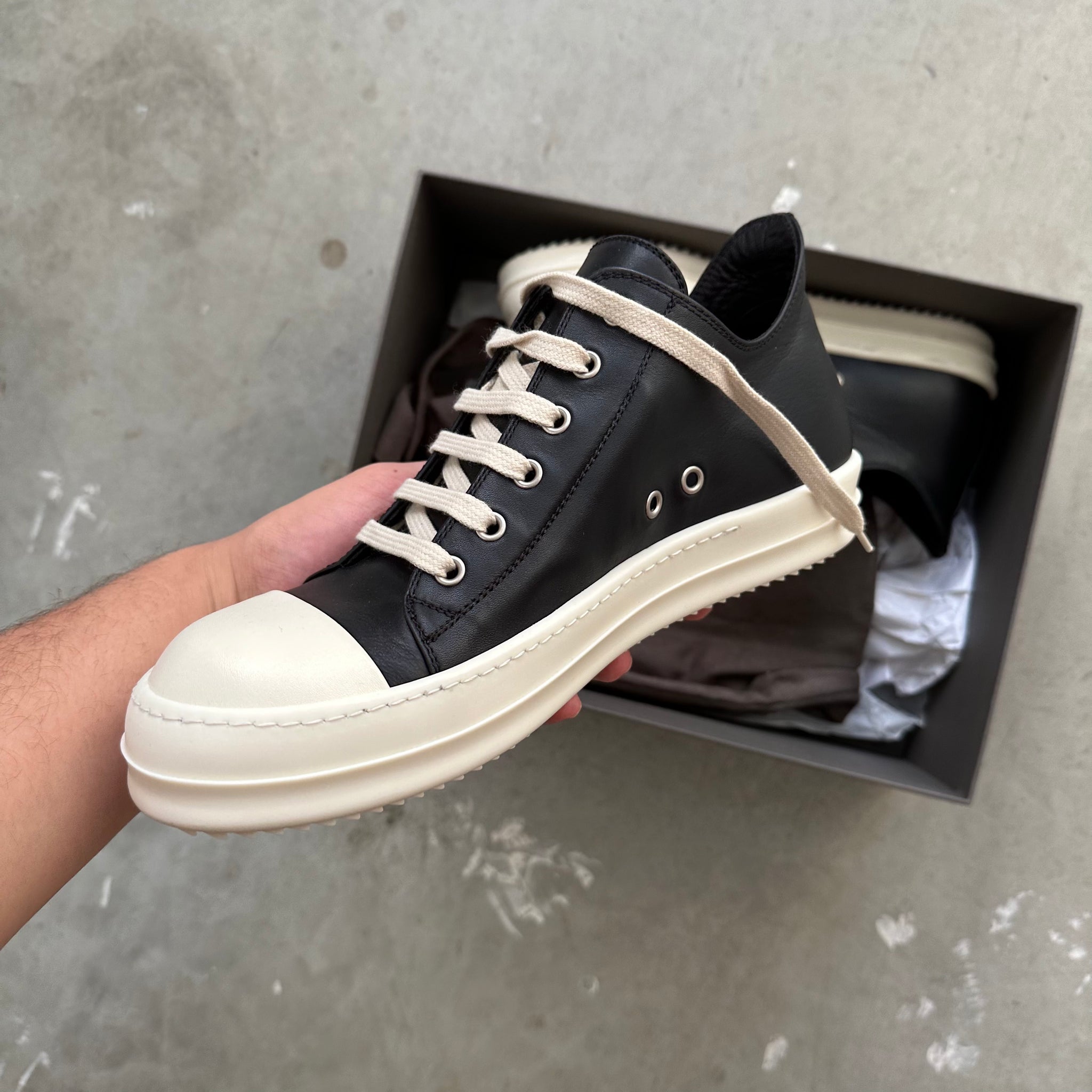 Rick Owens Mainline Black Top Ramone Size 41 Brand New
