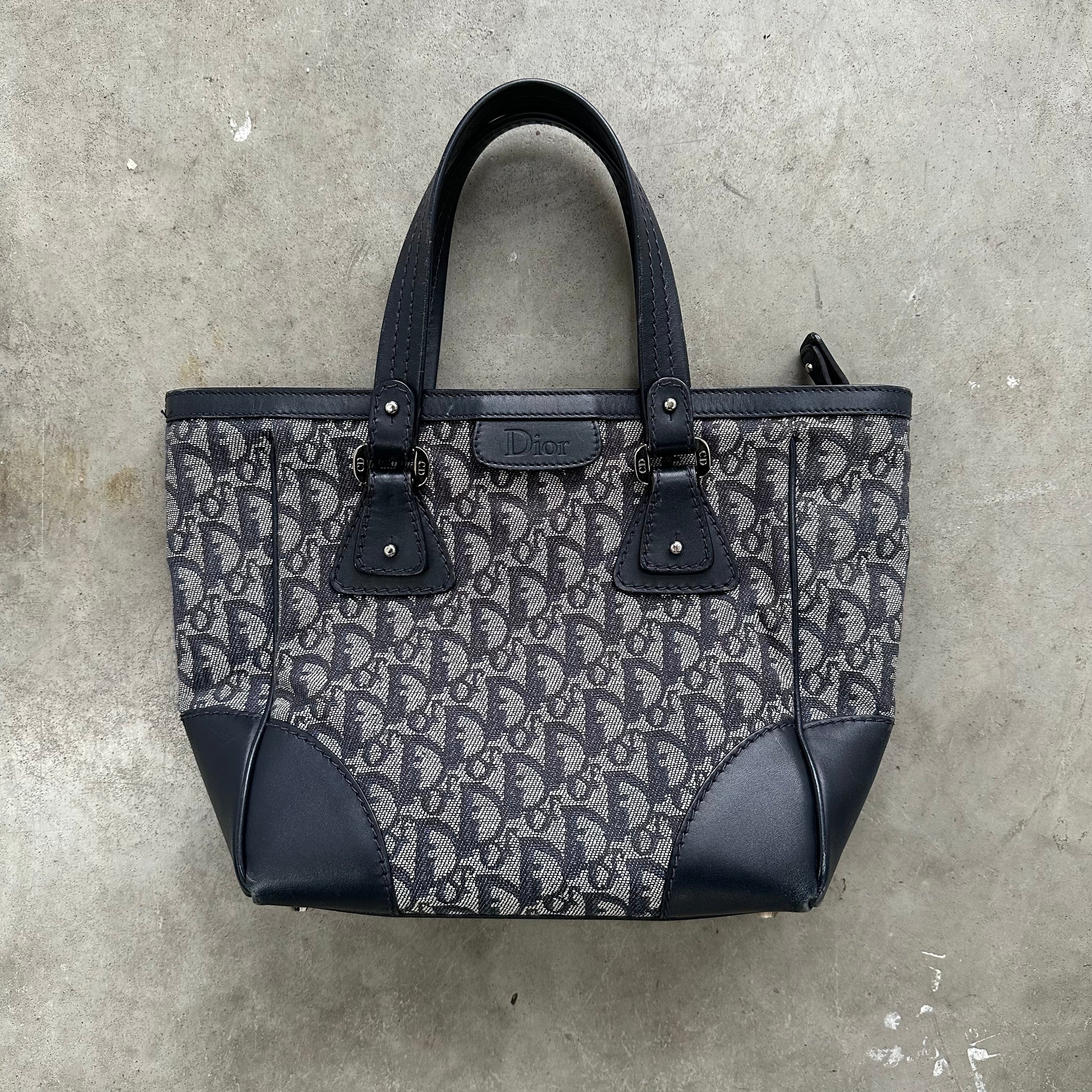 Dior Oblique Logo Print Tote Bag