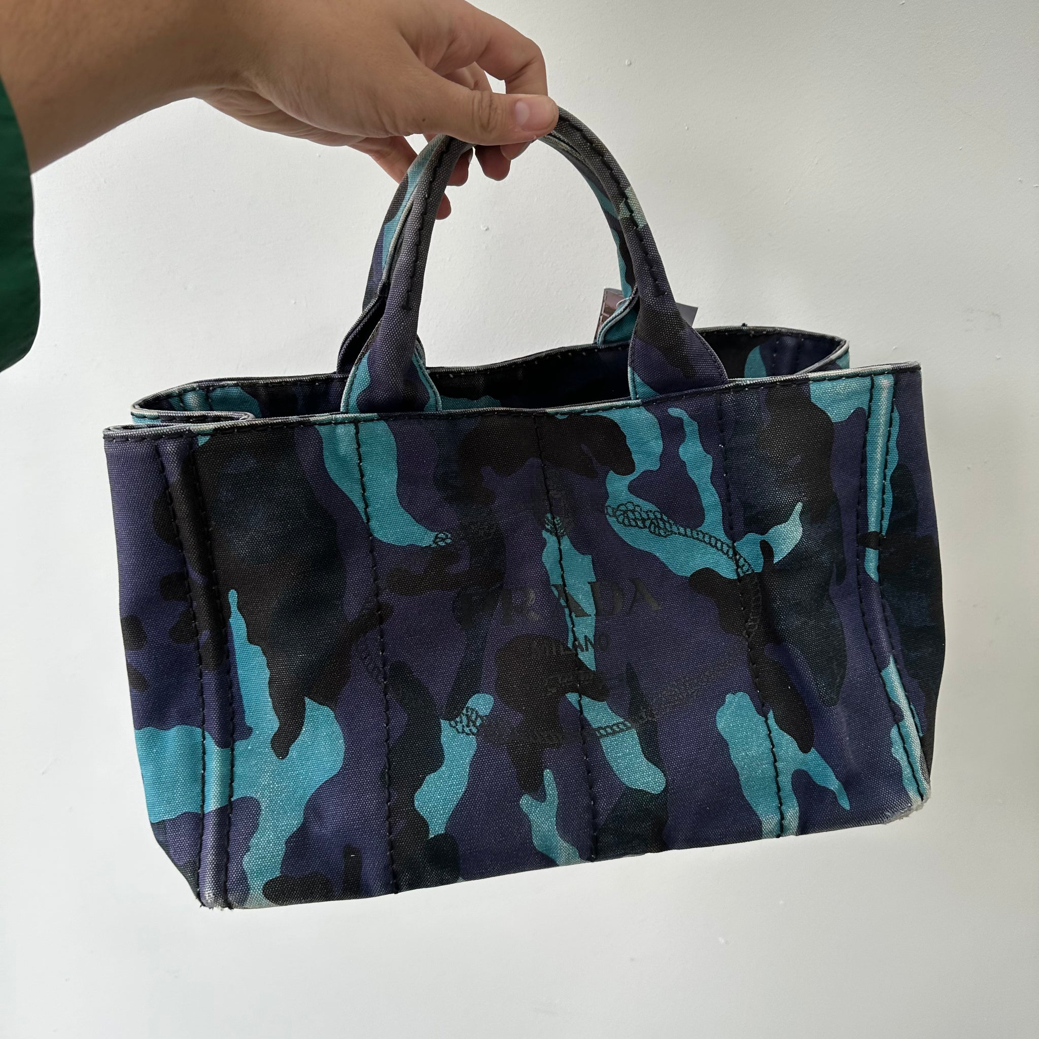 Prada Canapa Large Tote Bag Camo