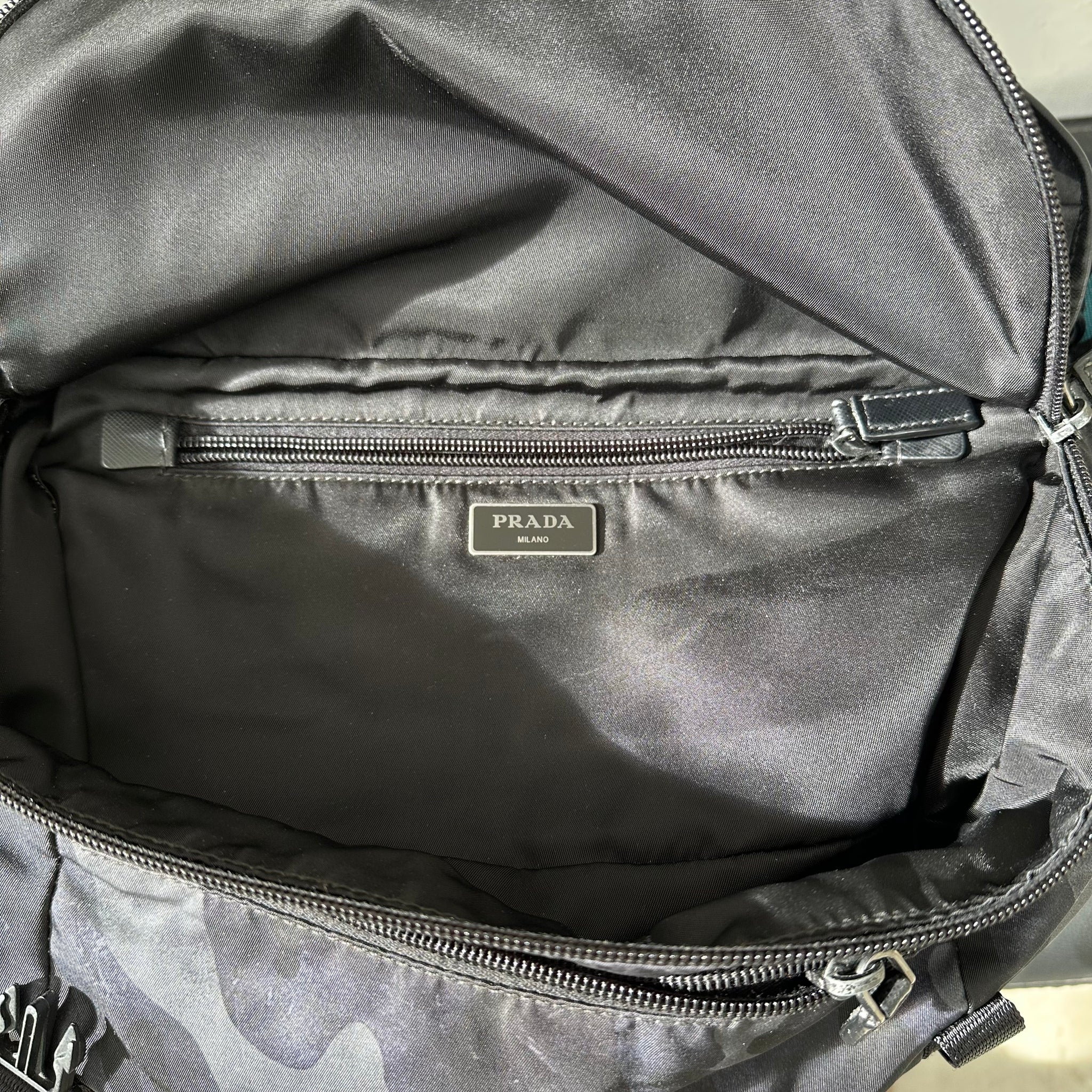 Prada Camo Messenger Bag with Buckles
