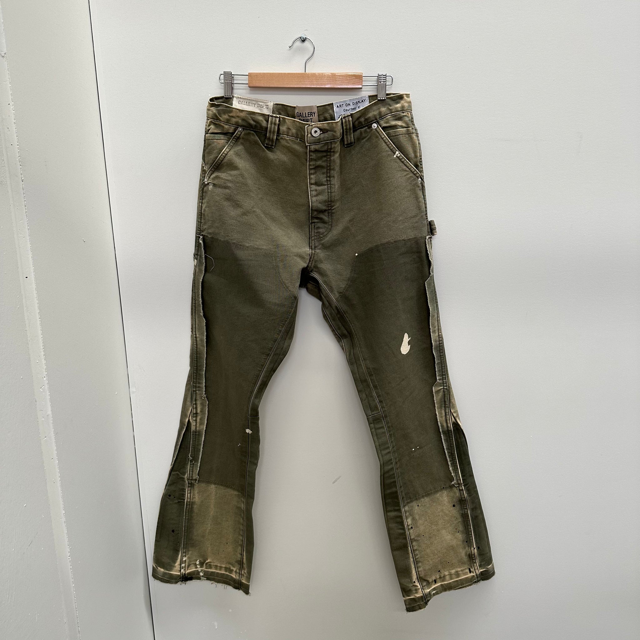Gallery Dept. La Carpenter Flared-Leg Trousers Moss Size 33