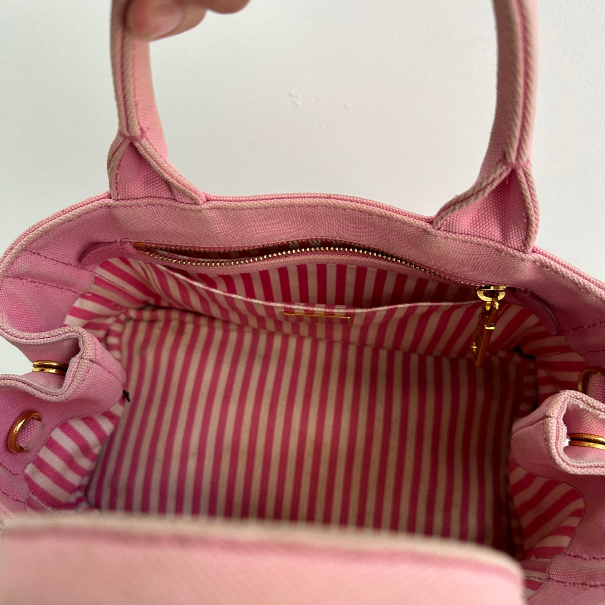 Prada Canapa Mini Tote Bag Pink