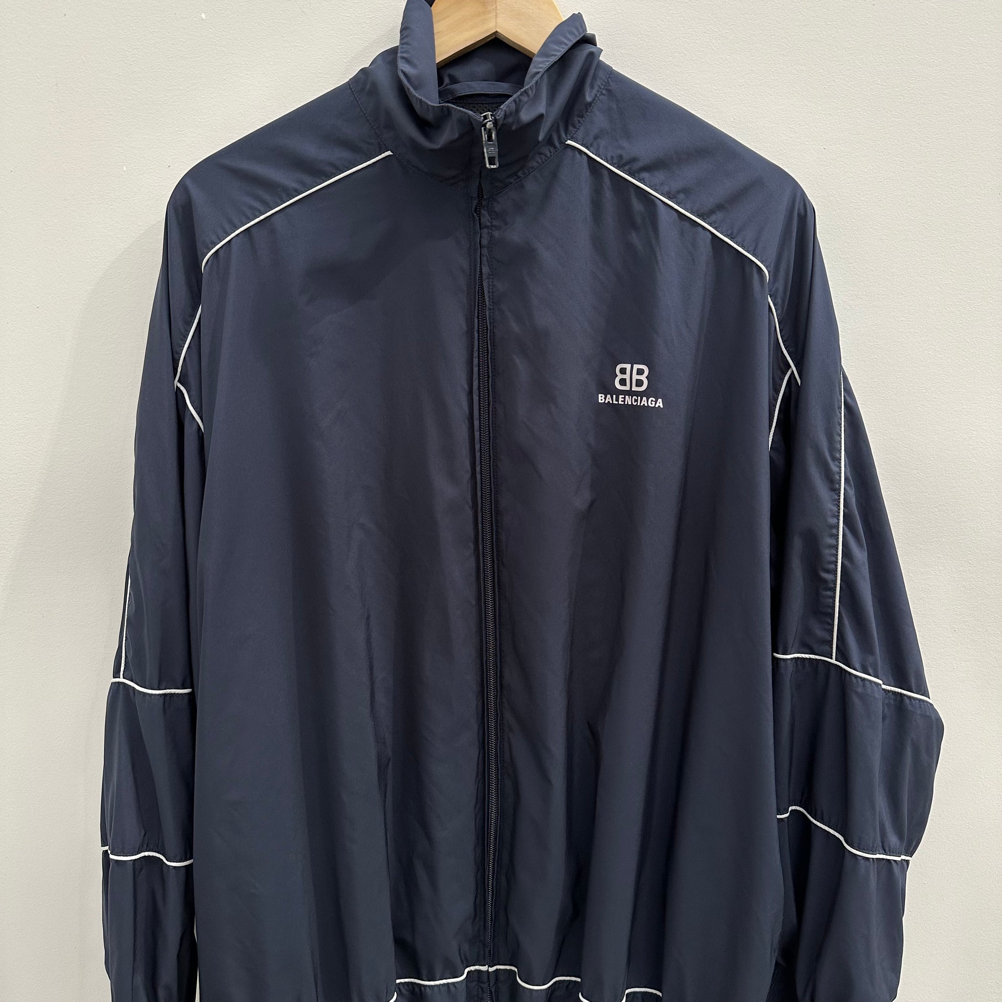 Balenciaga BB Navy Track Jacket Curated by Charbel