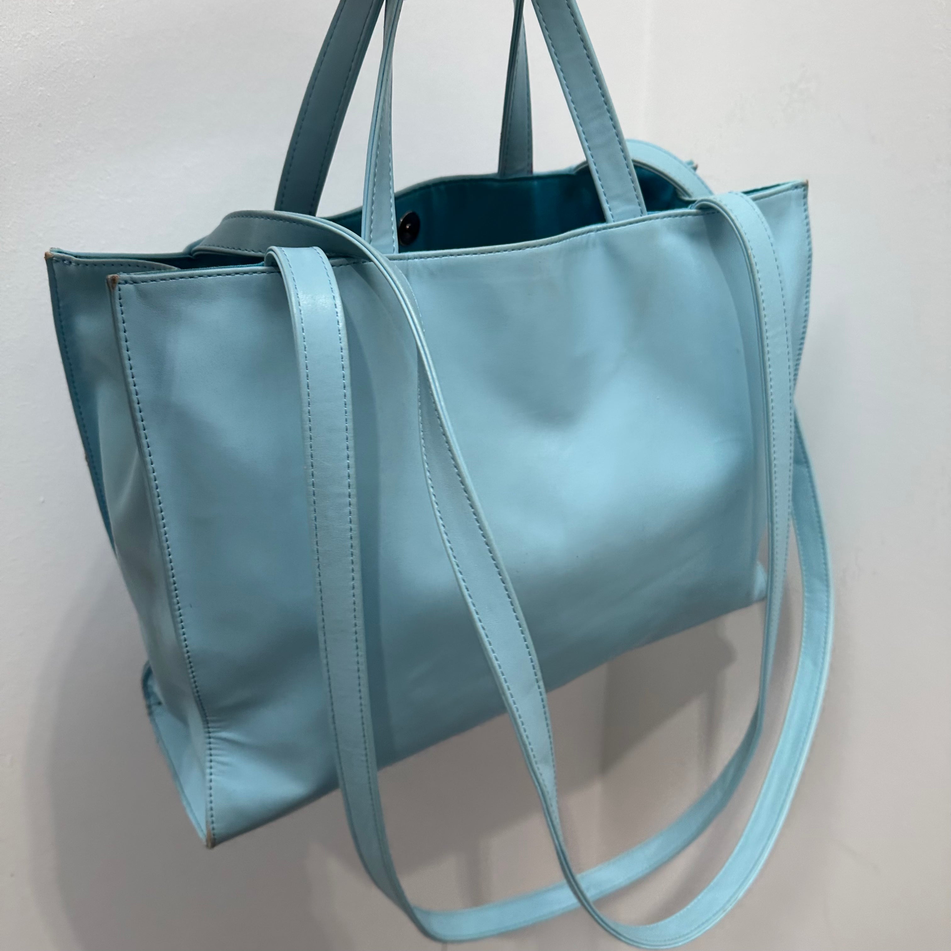 Telfar Bag Review: Large Pool Blue Shopping Bag - KatWalkSF