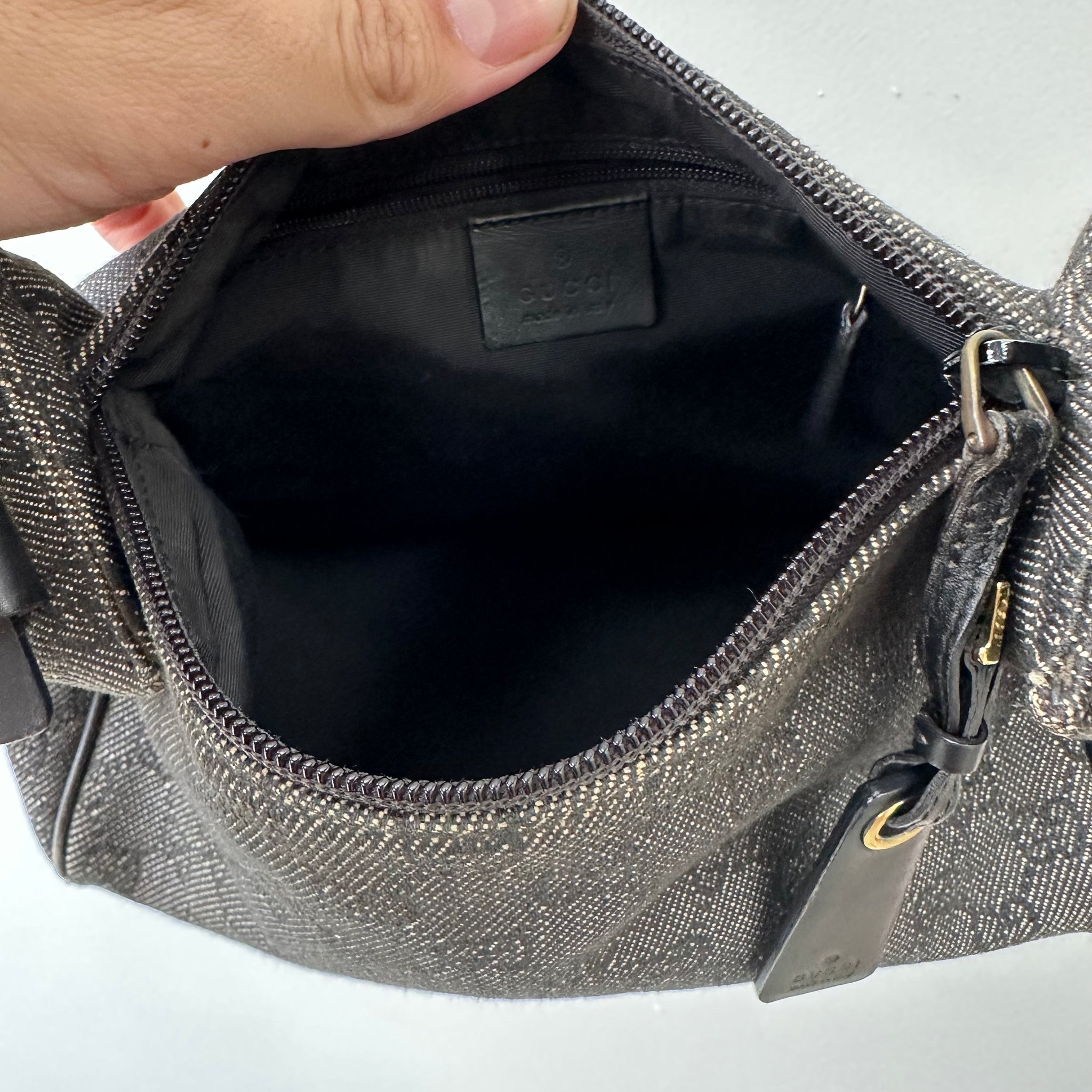Gucci Grey Hobo Style Shoulder Bag