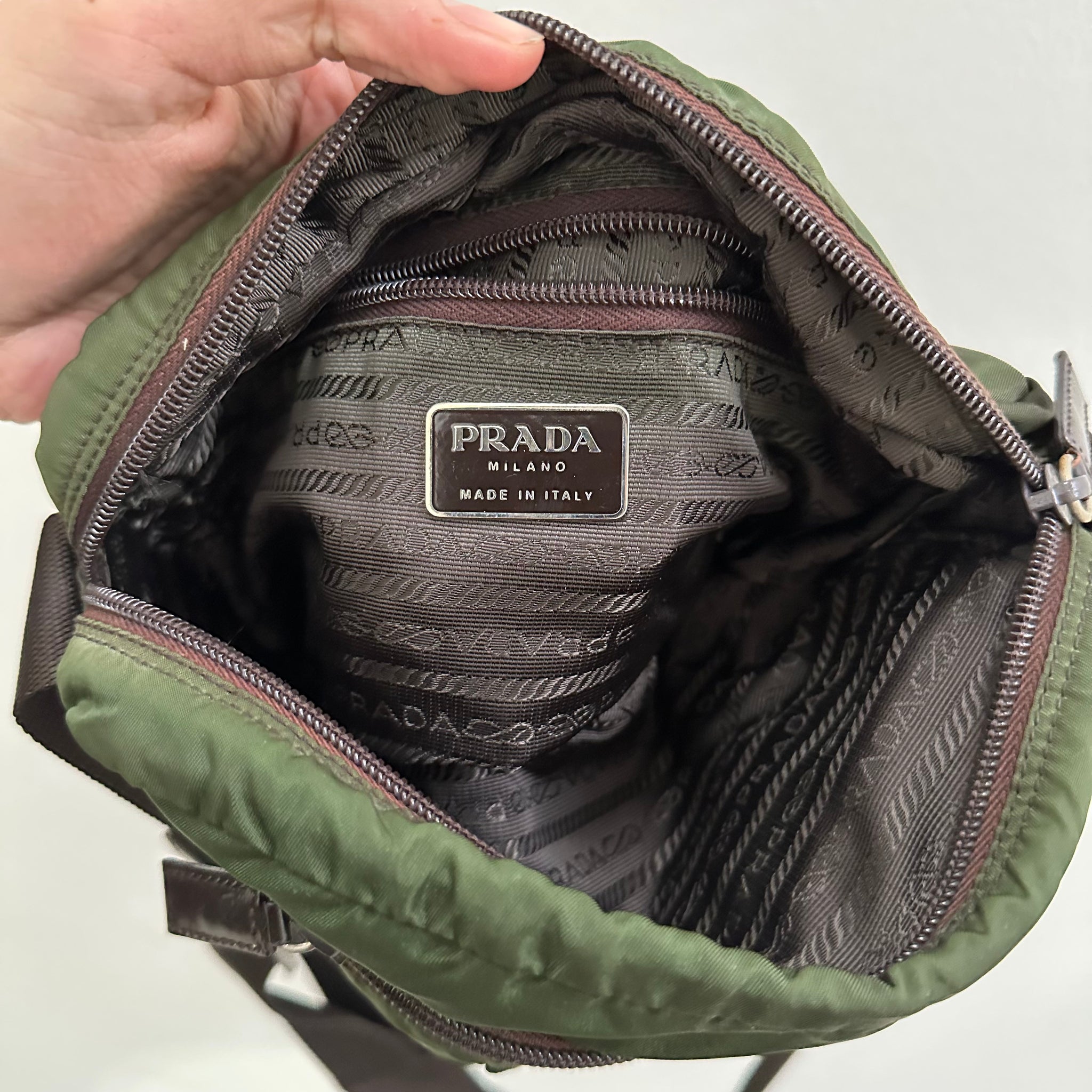 Prada Green Small Messenger Bag