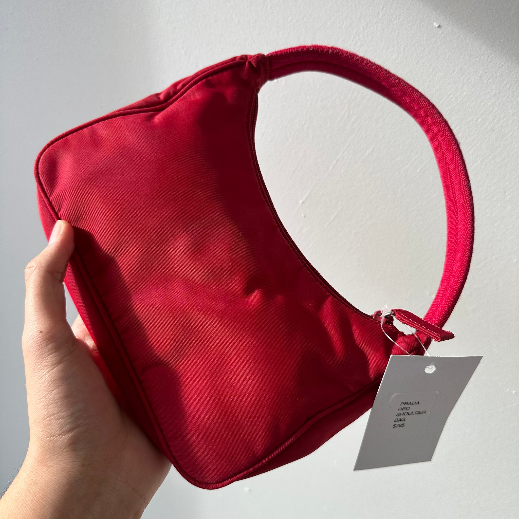 Prada Hobo Shoulder Bag Red