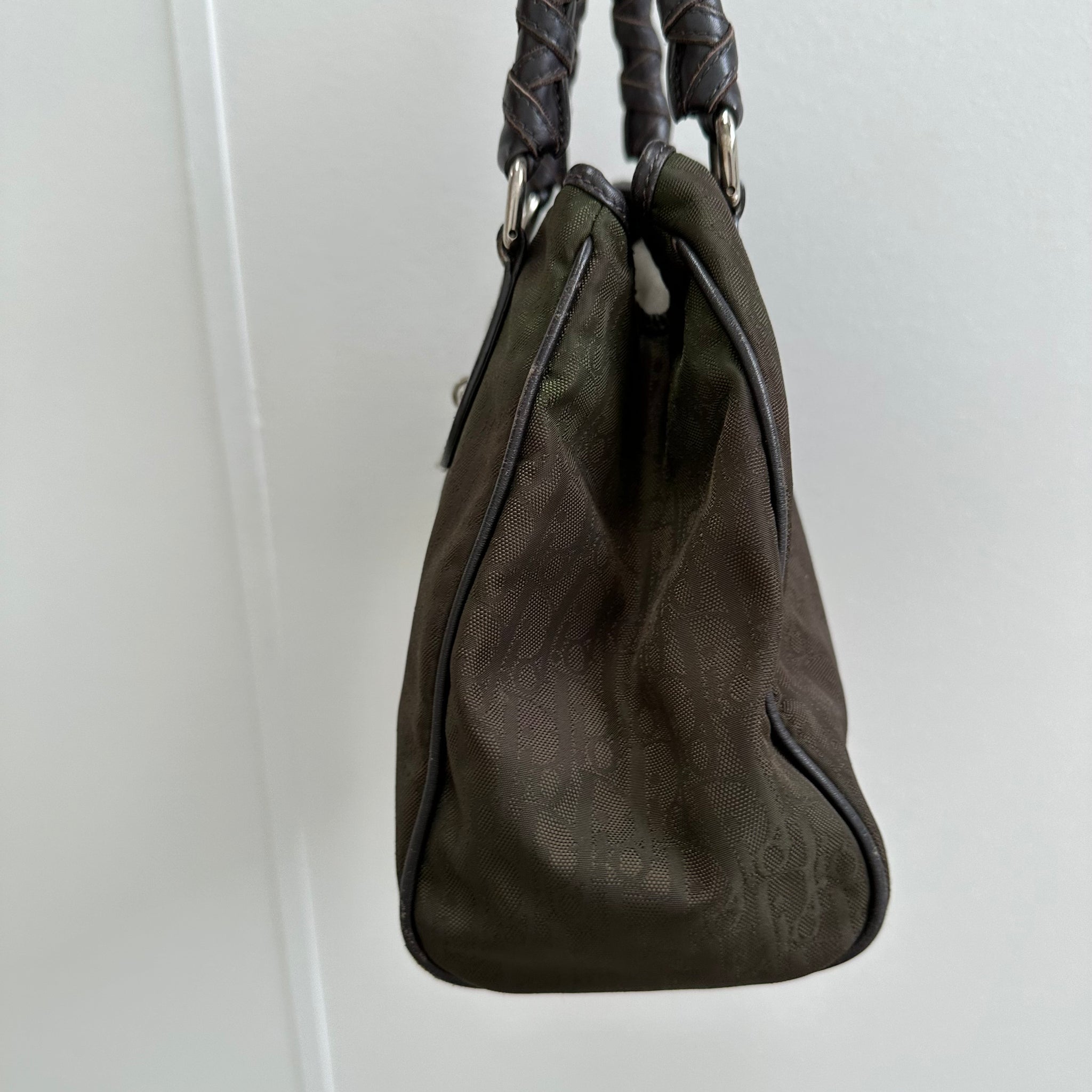 Dior Charm Logo Mini Tote Bag Green