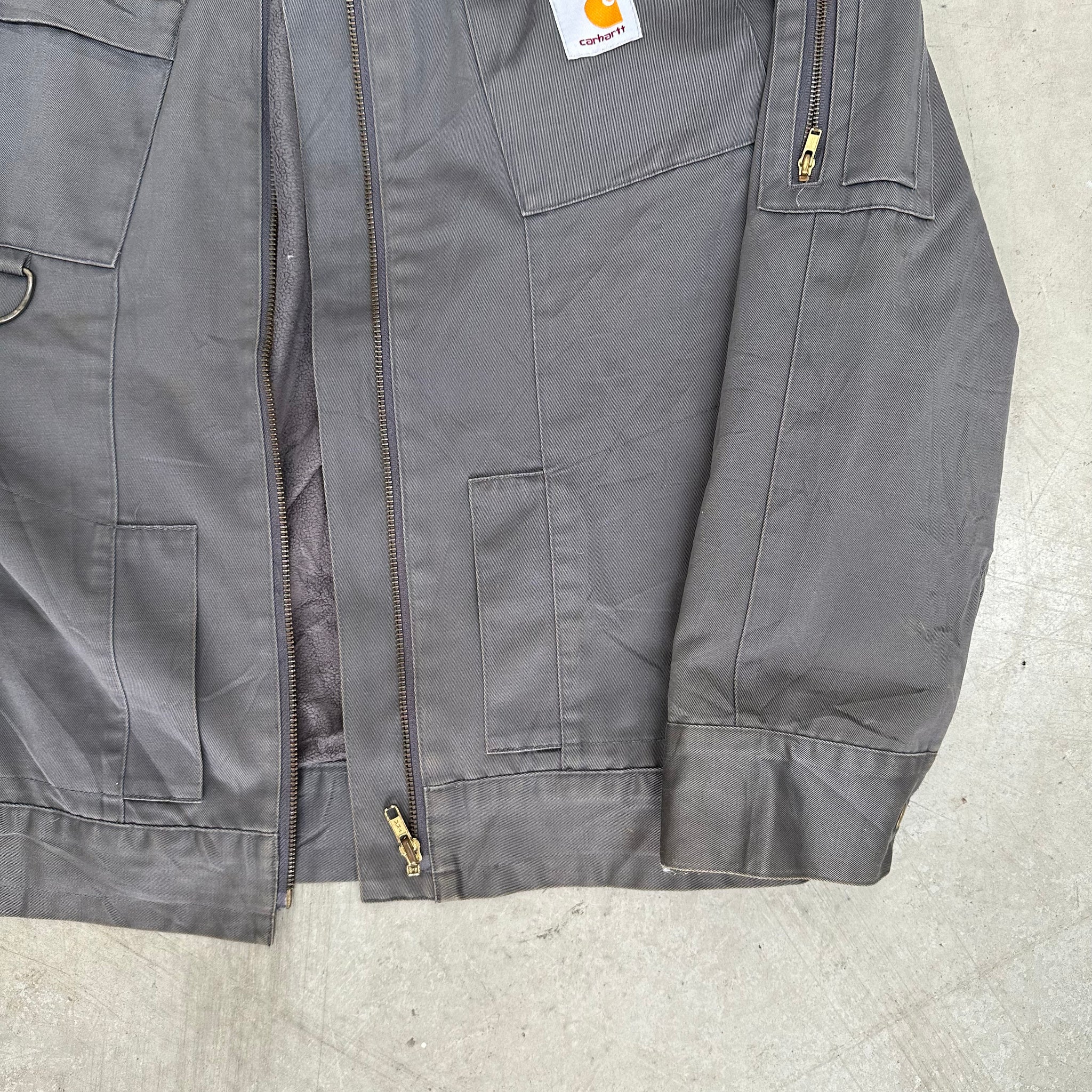 Carhartt Grey Wool Lined Jacket Size L