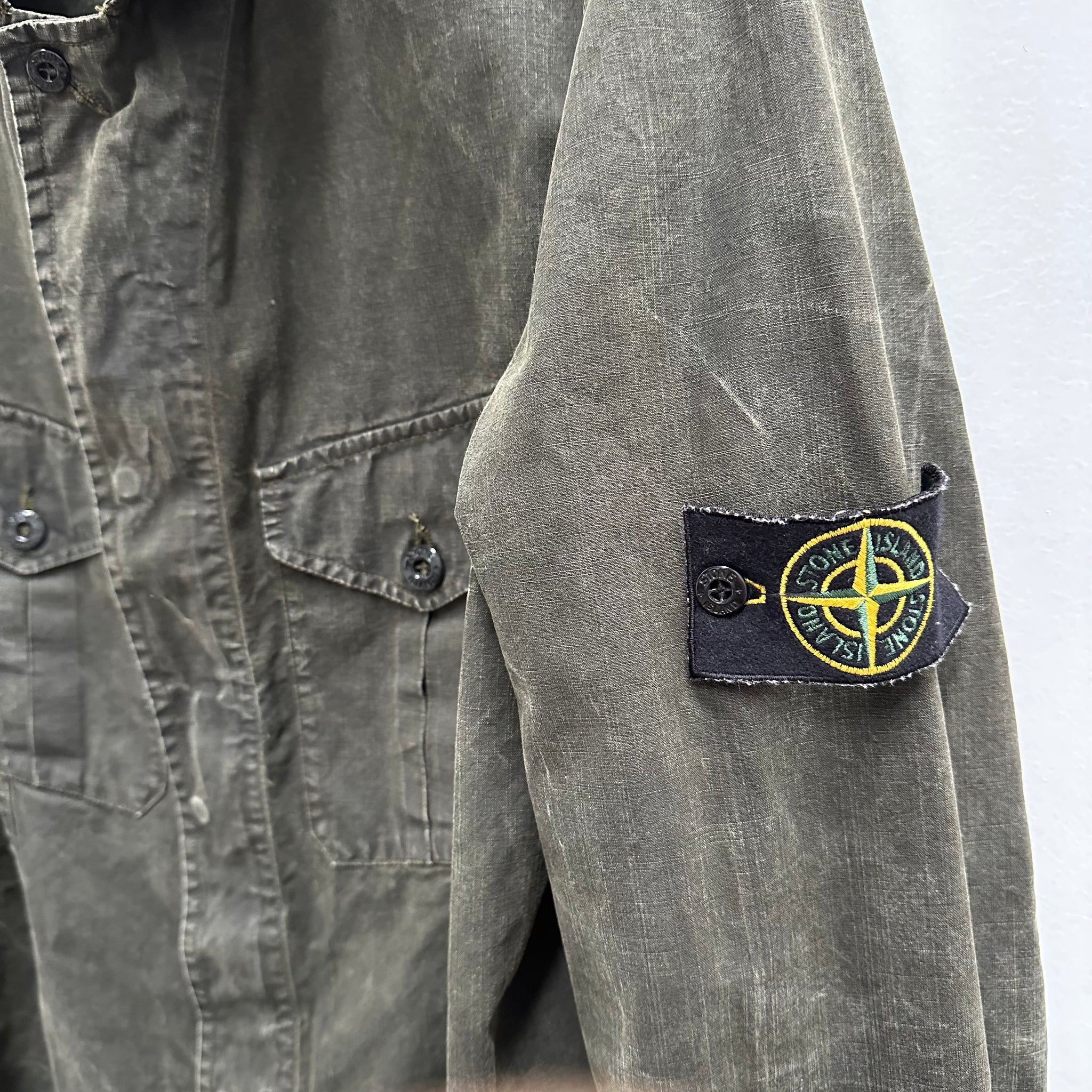Stone Island Washed Green Zip Up Jacket