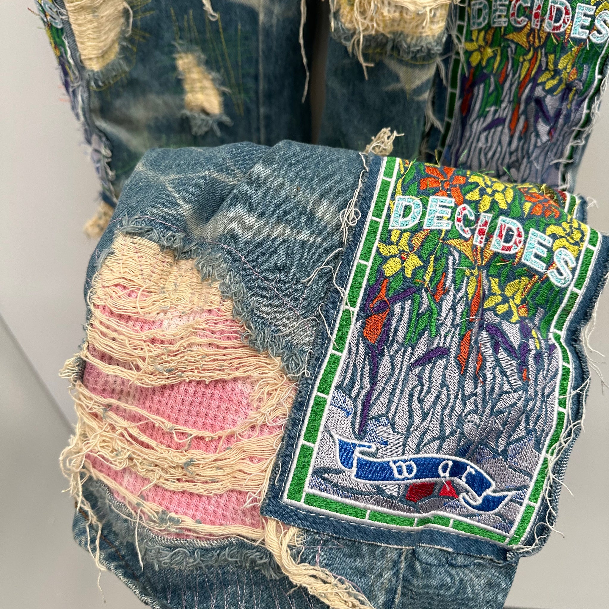 Who Decides War Patchwork Multi Colour Jeans Size 36