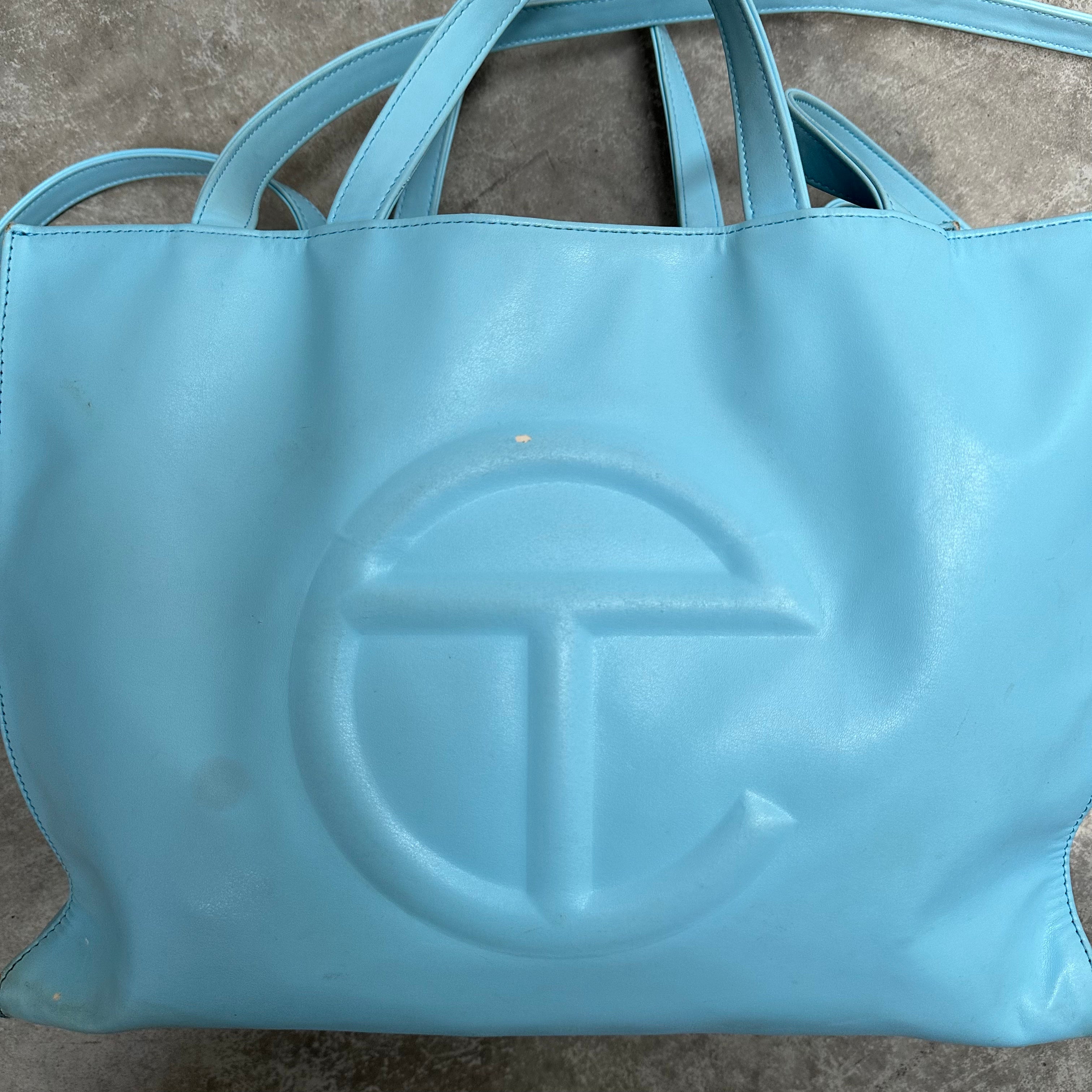 Telfar Bag Review: Large Pool Blue Shopping Bag - KatWalkSF