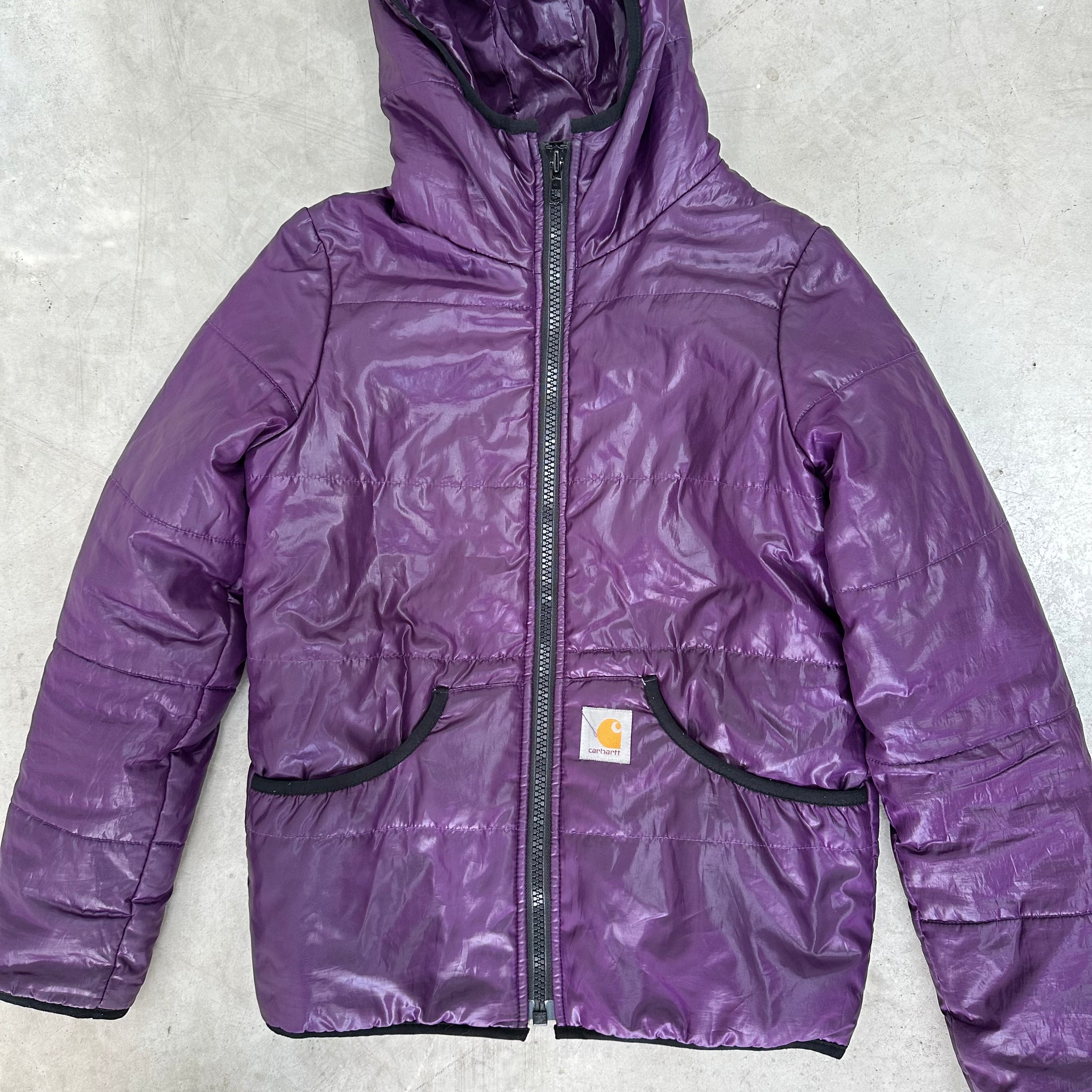 Carhartt Purple Front Logo Womens Jacket Size XS