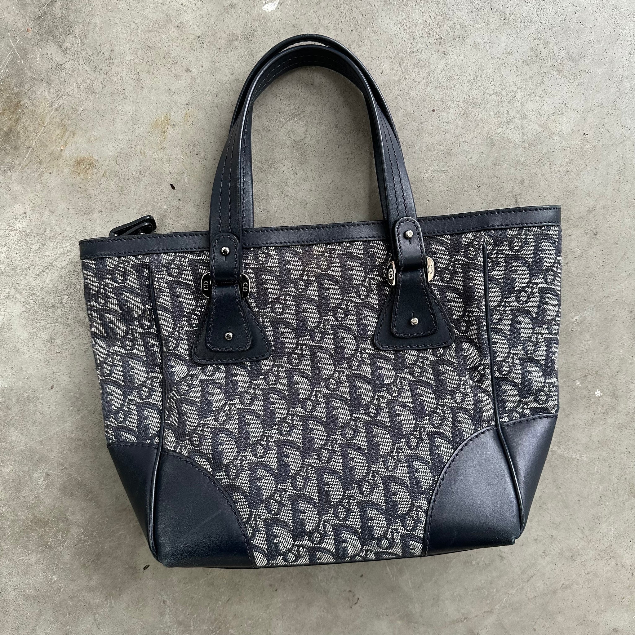 Dior Oblique Logo Print Tote Bag