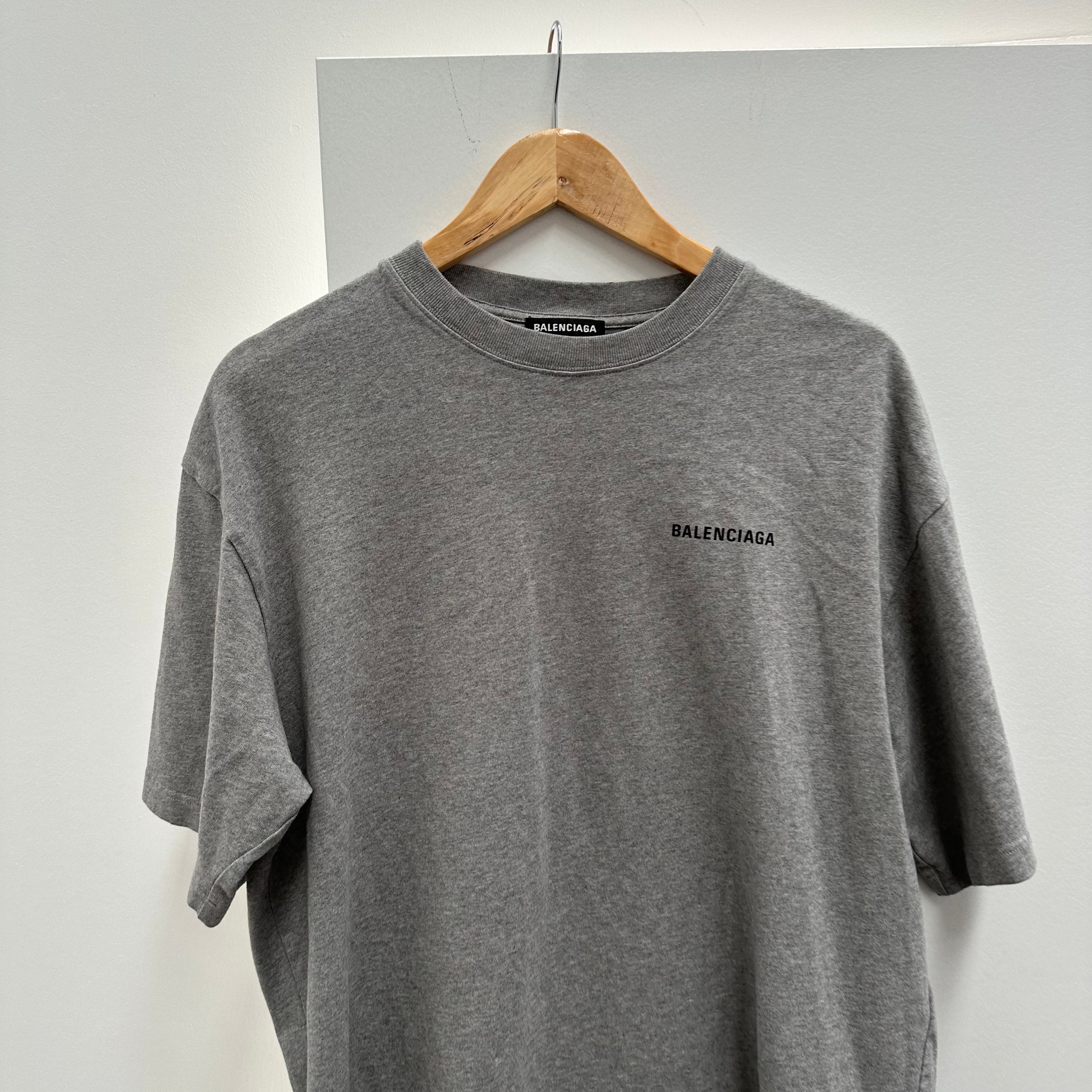 Grey hot sale balenciaga tee