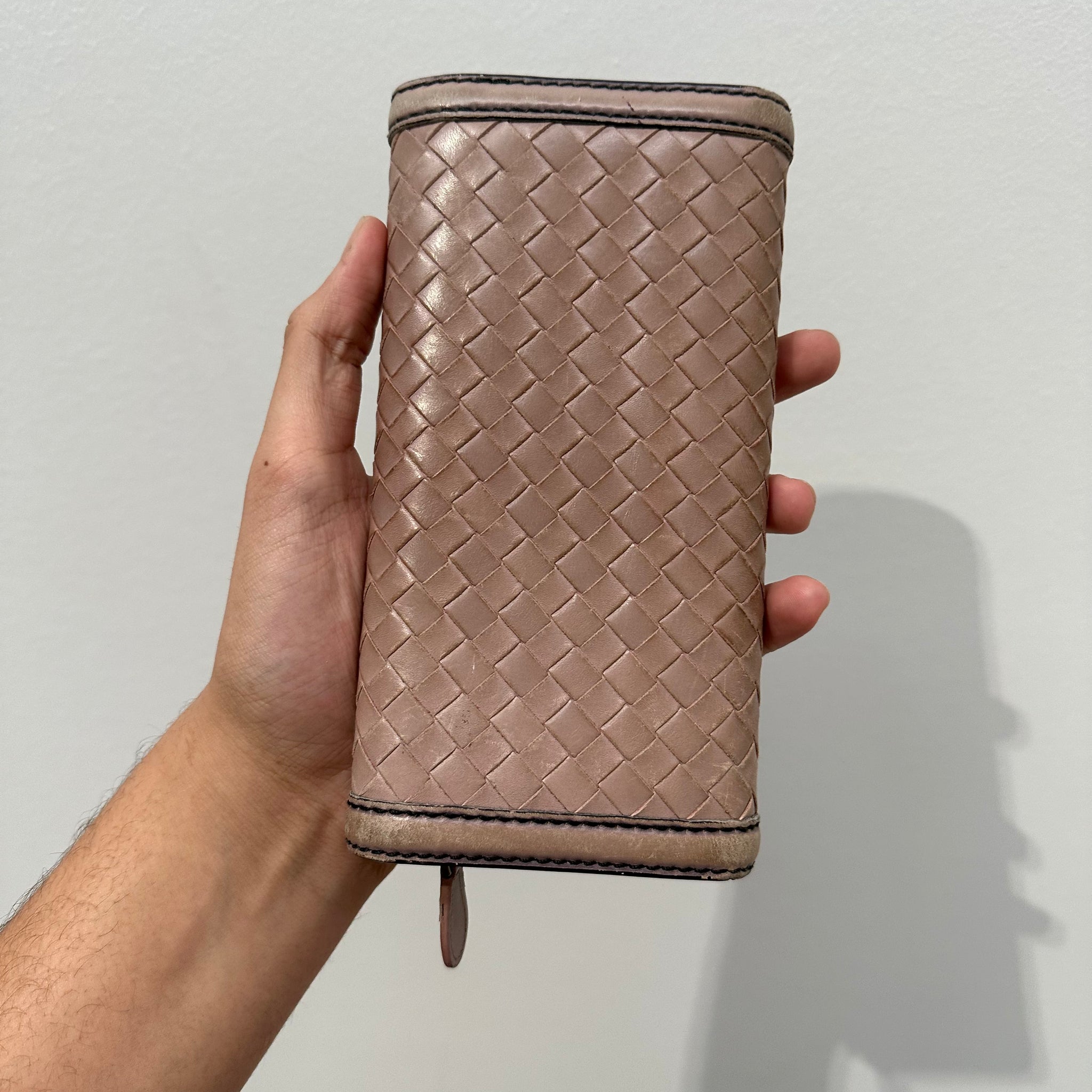 Bottega Veneta Intrecciato Zip Long Wallet