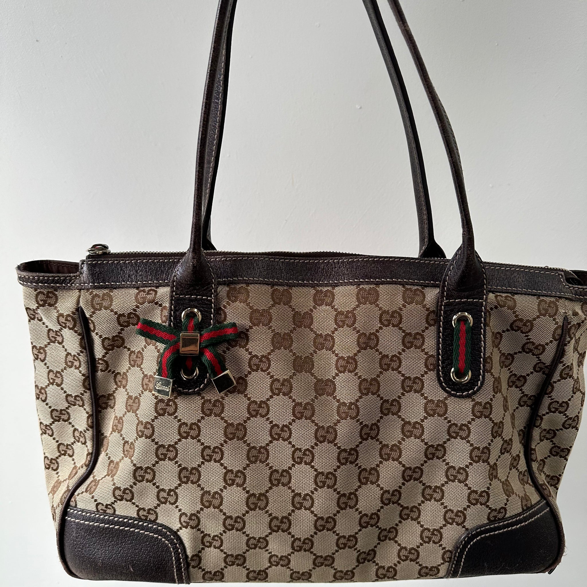 Gucci GG Print Bow Tie Detail Tote Bag