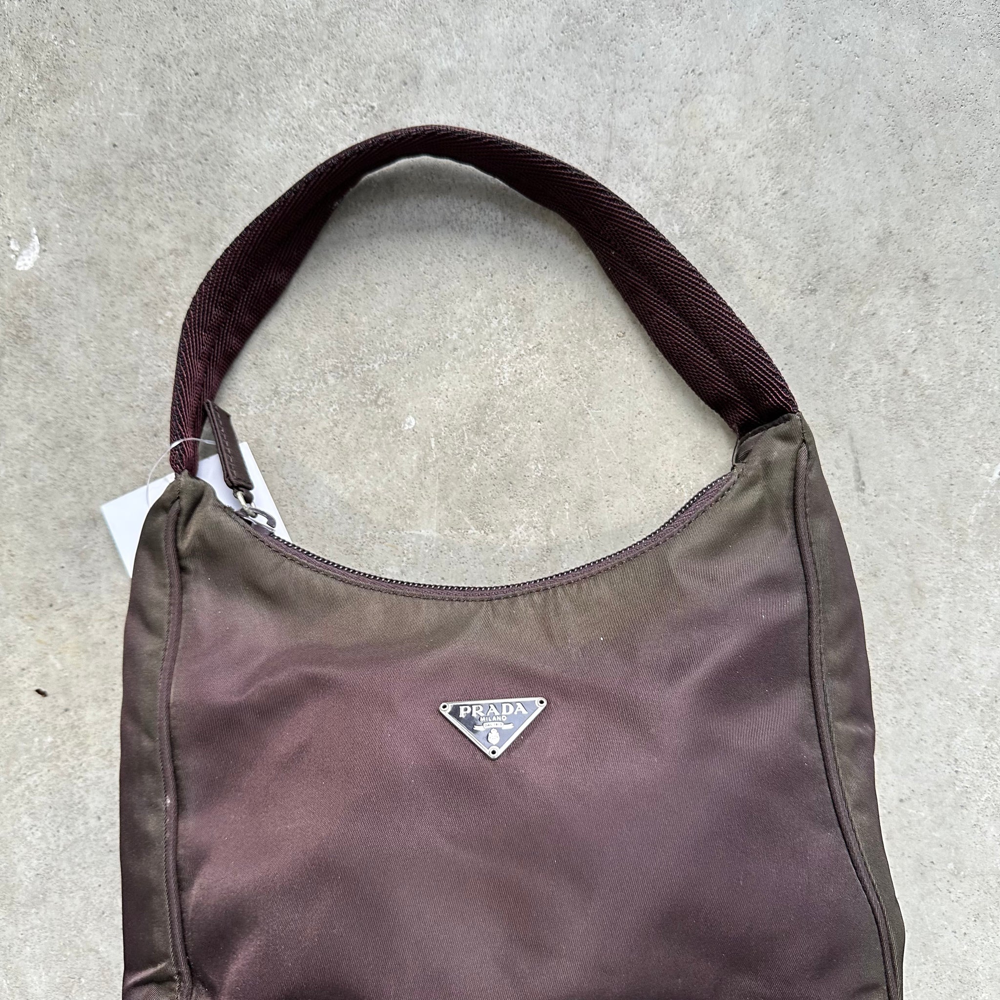 Prada Hobo Shoulder Bag Khaki